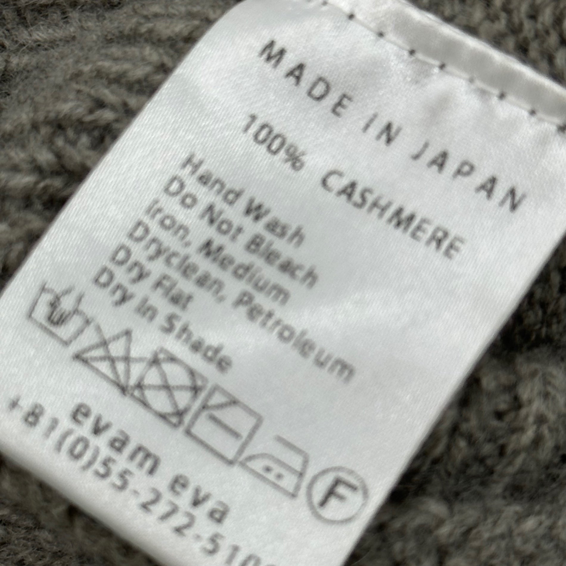 evam eva vie(エヴァムエヴァヴィー) Cashmere Knit Arm Covers カシミア ニット アームカバー グレー 手袋