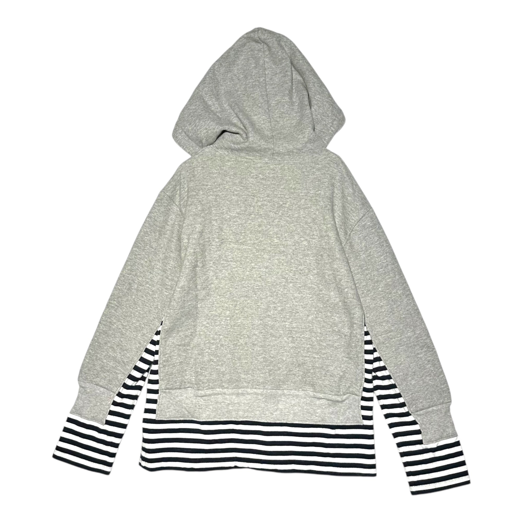GOOD DESIGN SHOP COMME des GARCONS(グッドデザインショップコムデギャルソン) Striped Docking Pullover Hoodie ボーダー ドッキング プルオーバー パーカー II-T007 M グレー×ネイビー AD2016