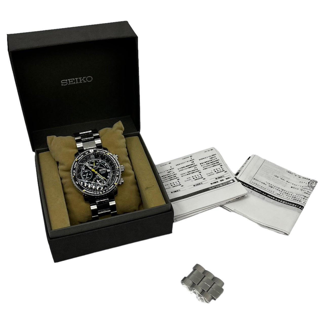 SEIKO(セイコー) インターナショナルコレクション/クロノグラフ/クォーツ/腕時計/ウォッチ 7T62-0EB0 文字盤:ブラック SCJC019