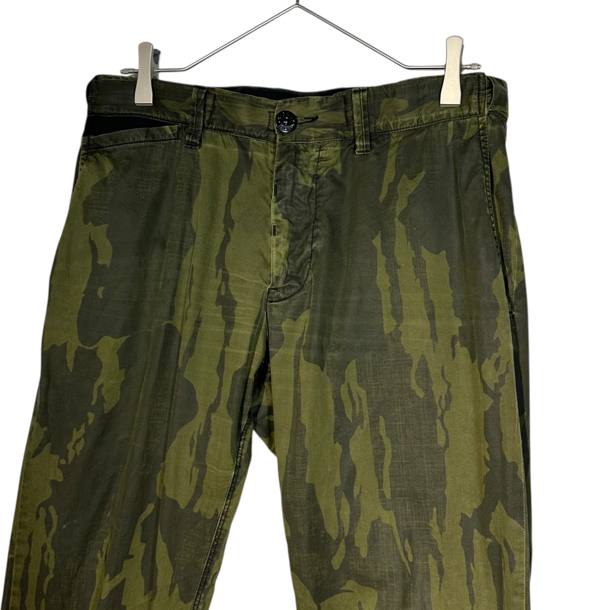 STONE ISLAND(ストーンアイランド) 15SS Chamois Cotton Pants カモフラ コットン パンツ 621531034 W29 オリーブ 迷彩