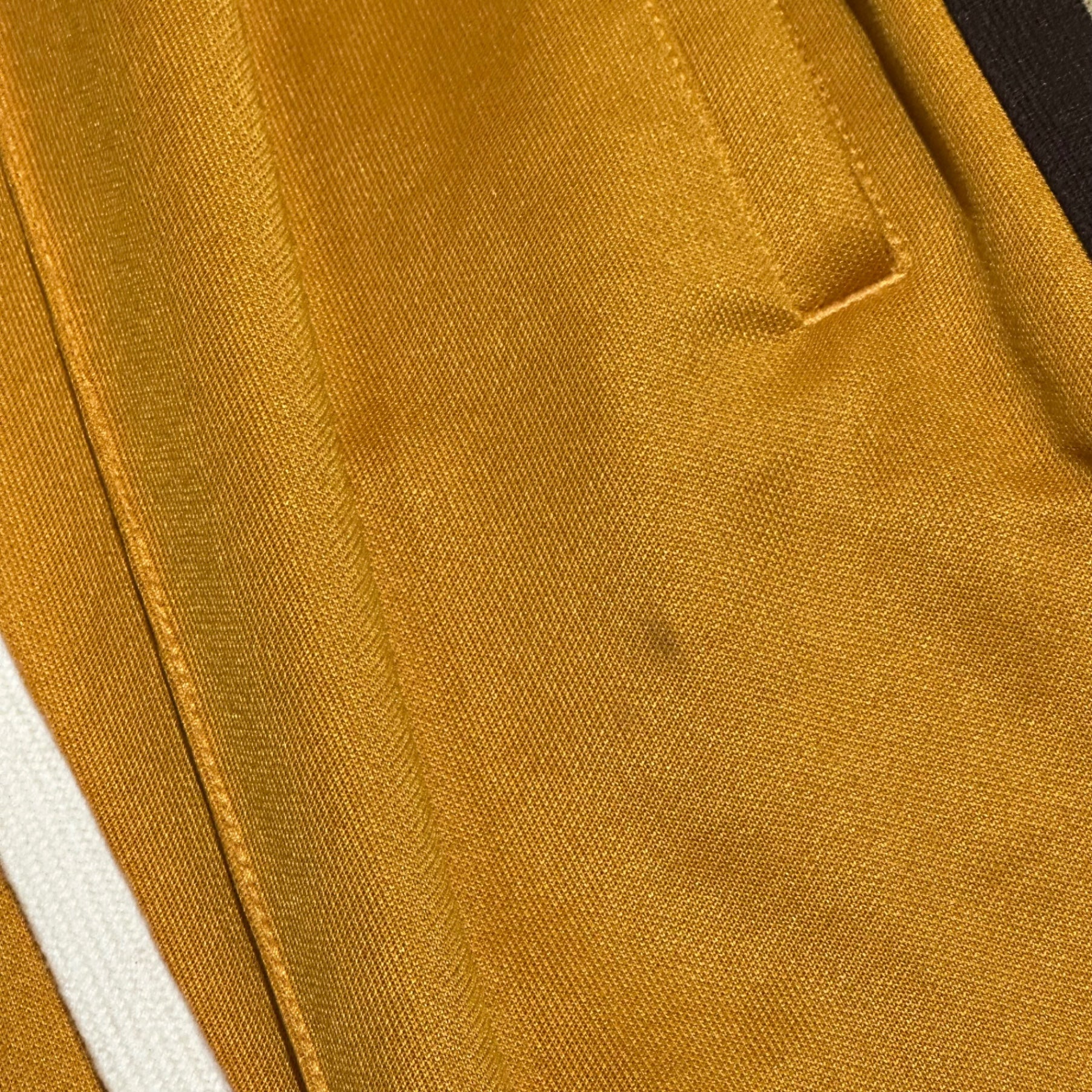 GUCCI(グッチ) Sideline Technical Jersey Jogging Pants サイドライン テクニカル トラック パンツ 598716 M イエロー×ブラウン ジャージ クロップド 7分丈