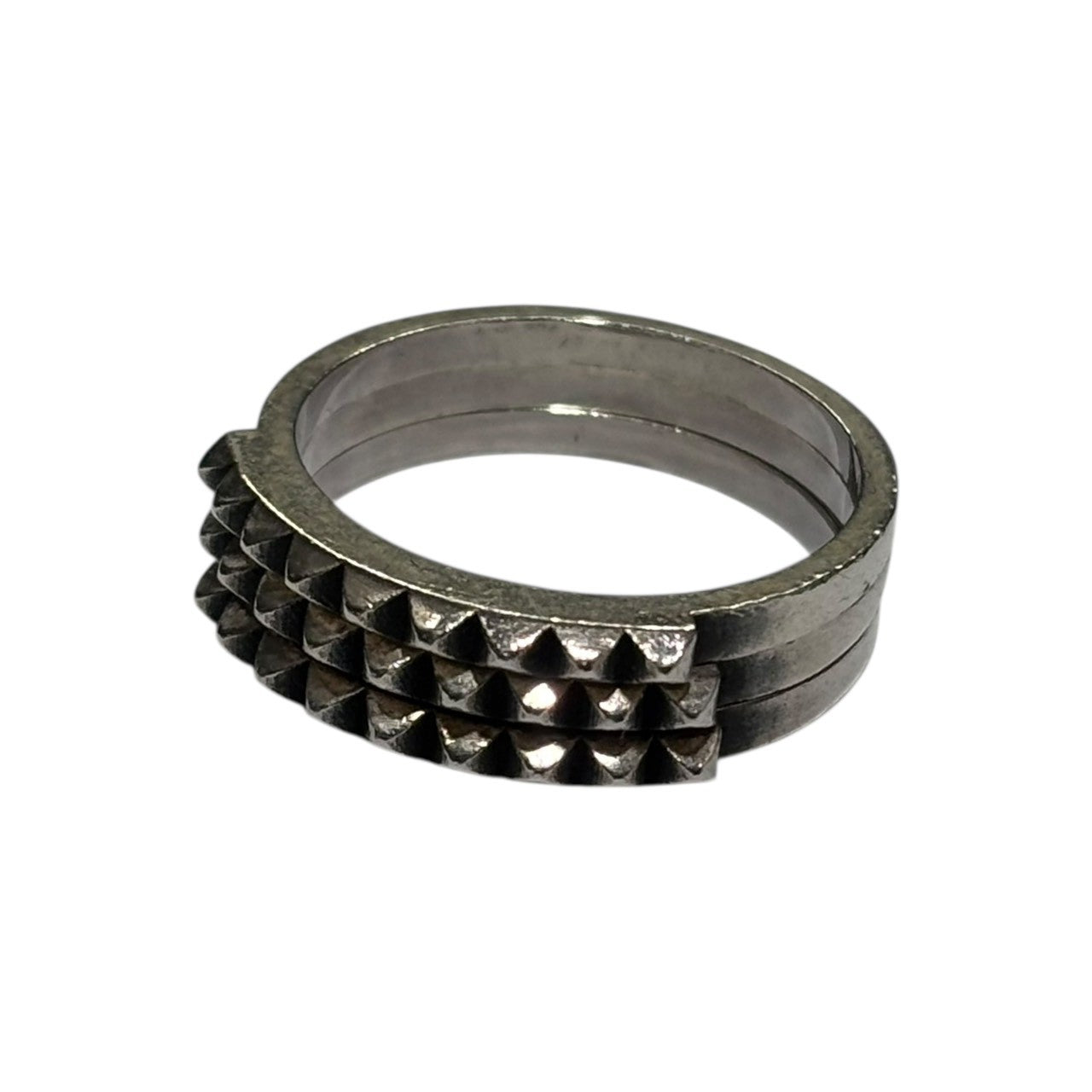 nonnative × END(ノンネイティブ × エンド) Triple Stud Ring 3連 スタッズ リング VNN-A2537 シルバー
