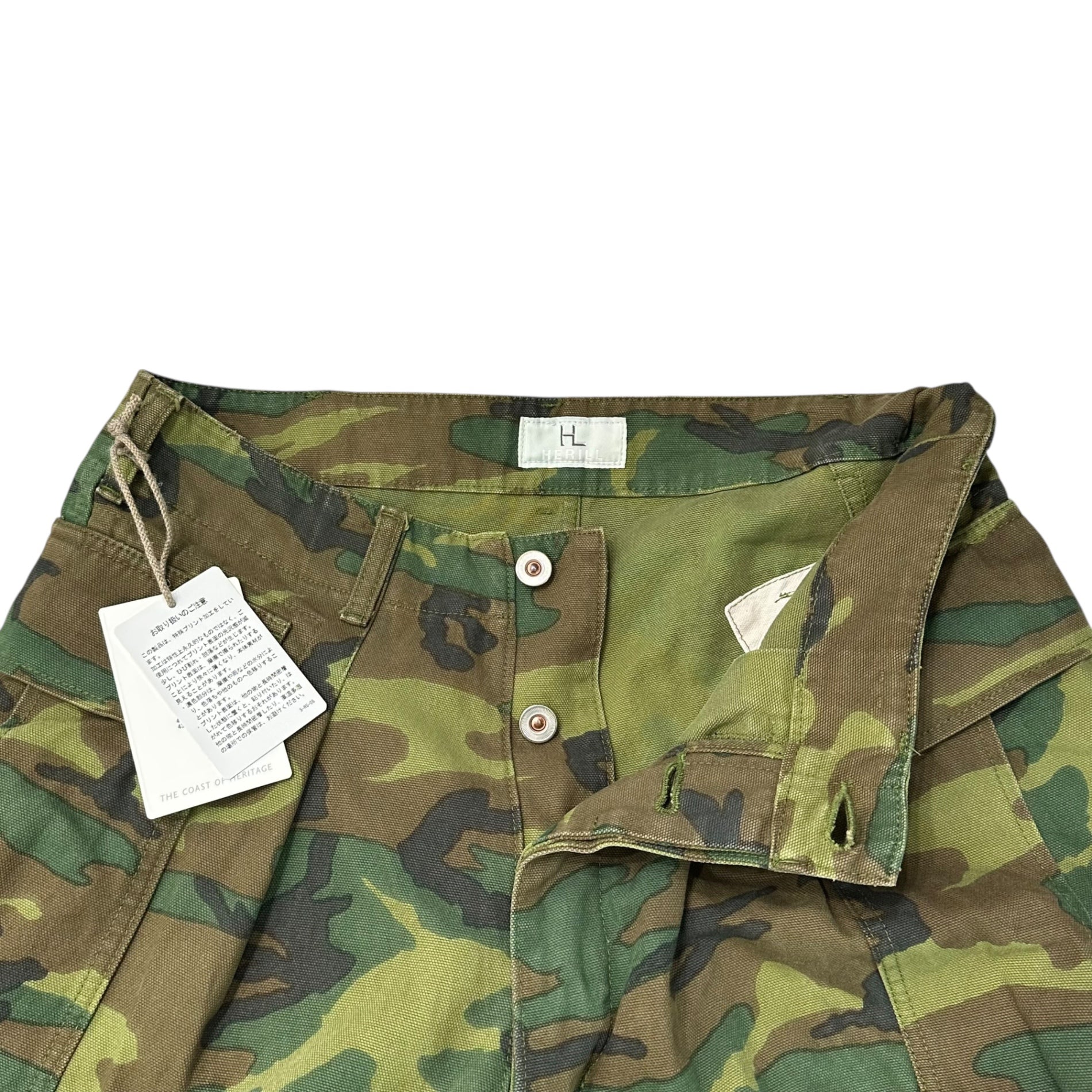 HERNO(ヘルノ) 22AW Duck ERDL Camouflage Cargopants ダック カモ フラージュ カーゴ パンツ 22-030-HL-8040-3 1 グリーン