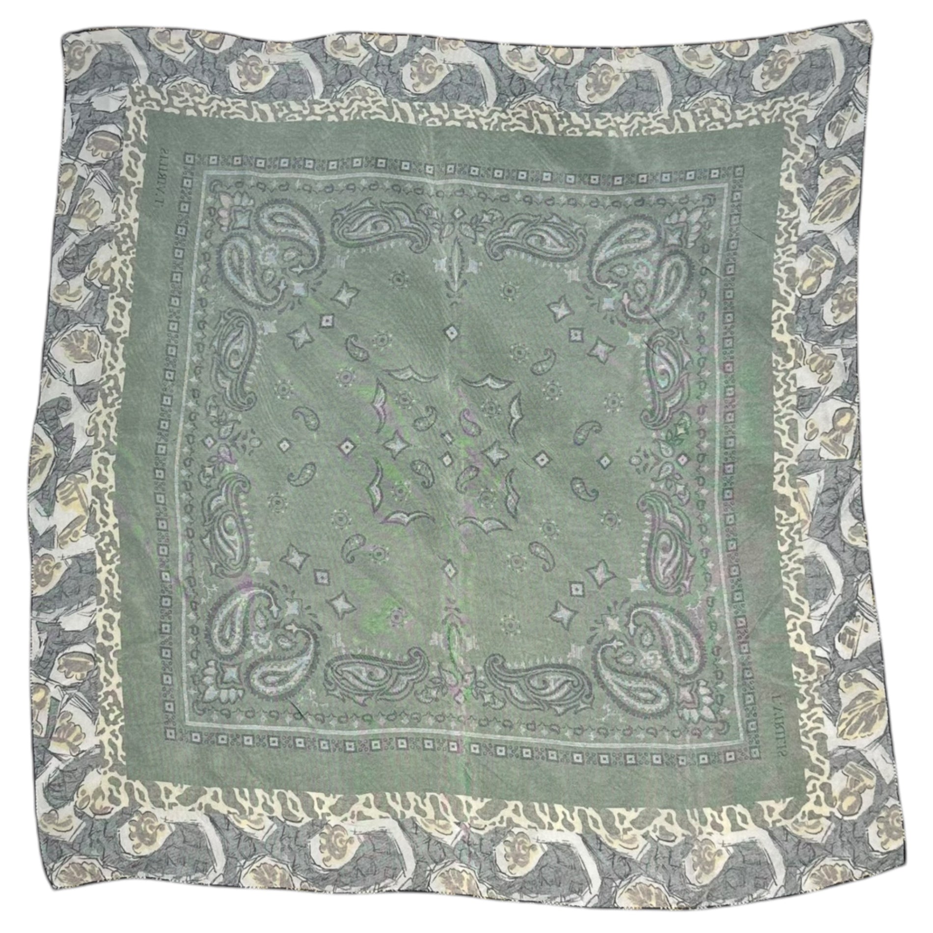 TOGA VIRILIS(トーガビリリース) Paisley Scarf ペイズリー スカーフ グリーン