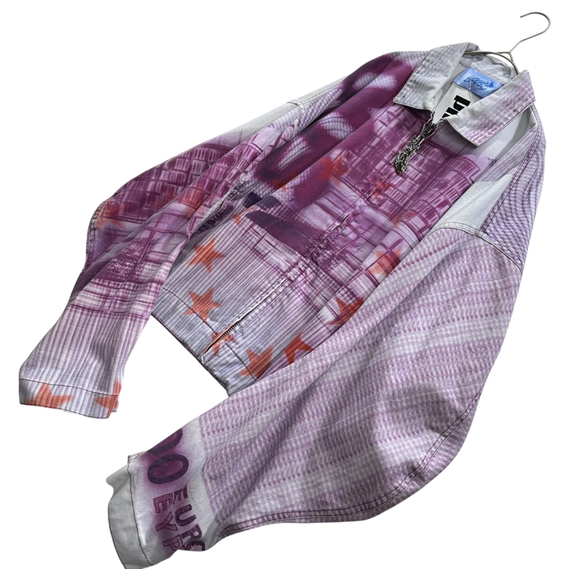 Gerrit Jacob(ジェリットジェイコブ) 2025AW PRINTED DENIM JACKET デニム ジャケット GJ25FW-JK2-PLU S プラム×スカイ PNG STORE 取扱