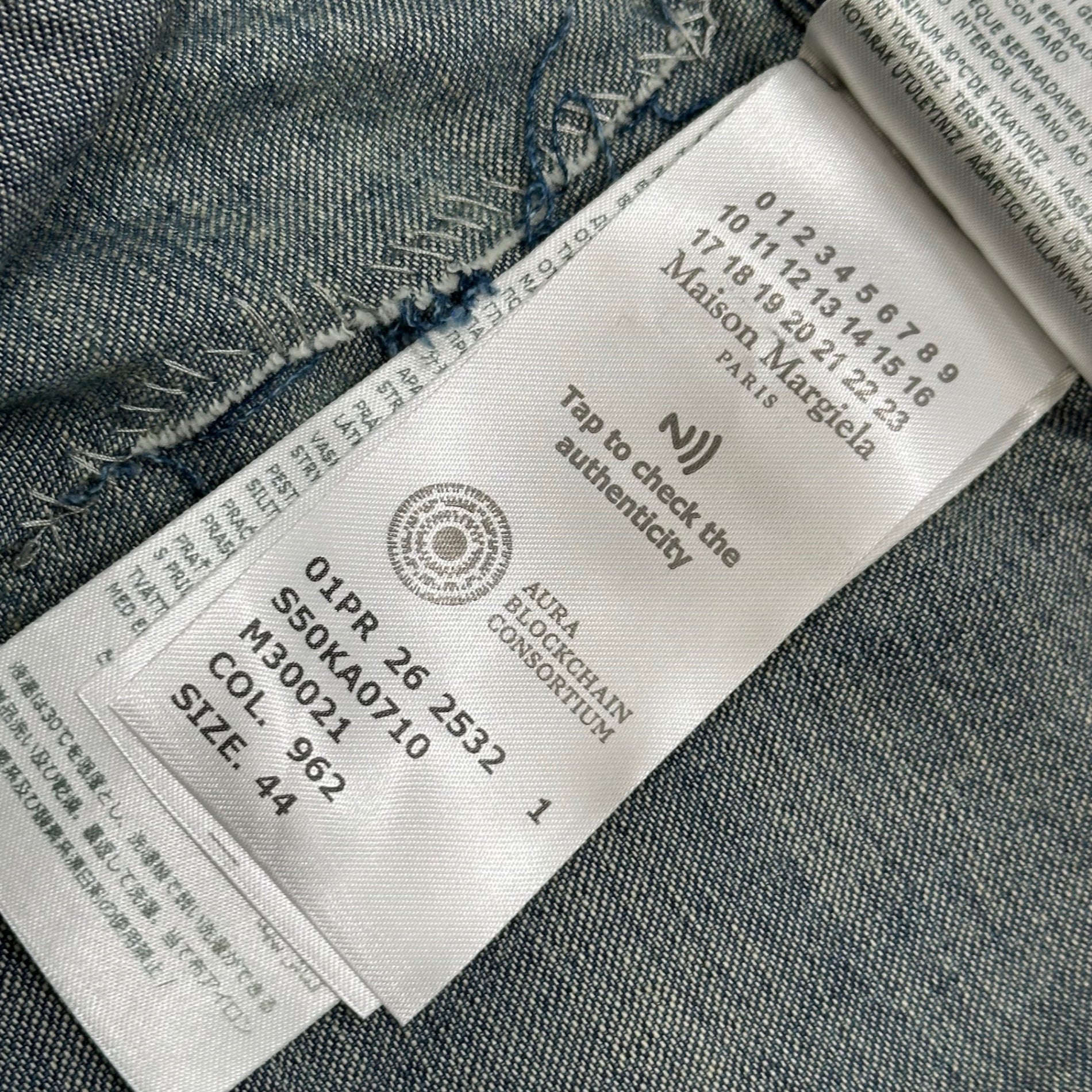 MAISON MARGIELA(メゾンマルジェラ) 2026AW Denim Work Pants デニム ワーク パンツ S50KA0710 44 ライトインディゴ デストロイ