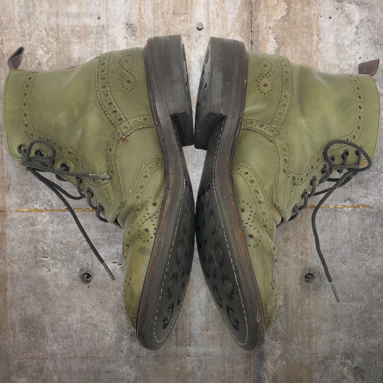 Tricker's(トリッカーズ) カントリーブーツ 832723 7.5(26.5~27.0程度) カーキ paul smith別注品