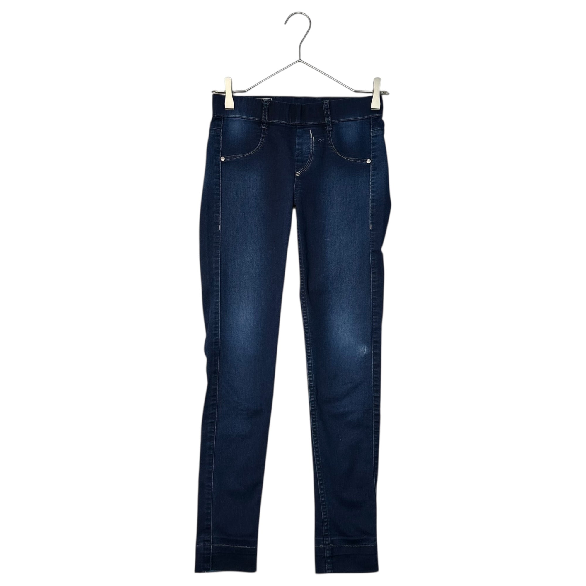 MARITHE FRANCOIS GIRBAUD(マリテフランソワジルボー) 00's Line Hem Print Stretch Denim Pants 裾 ライン プリント ストレッチ デニム パンツ F5-1624 SS インディゴ Y2K