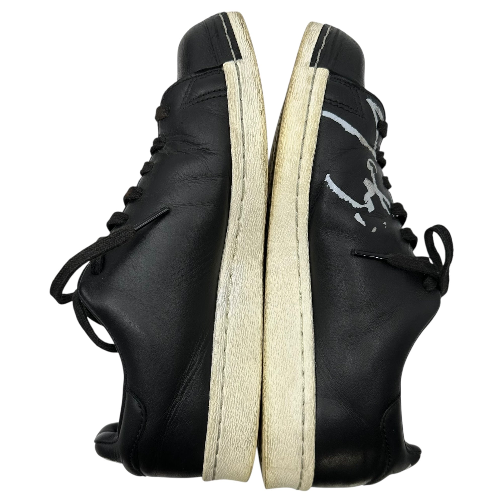 Y-3(ワイスリー) Signature Logo Low Cut Leather Sneakers シグネチャー ロゴ ローカット レザー スニーカー EF2264 24.0cm ブラック×ホワイト