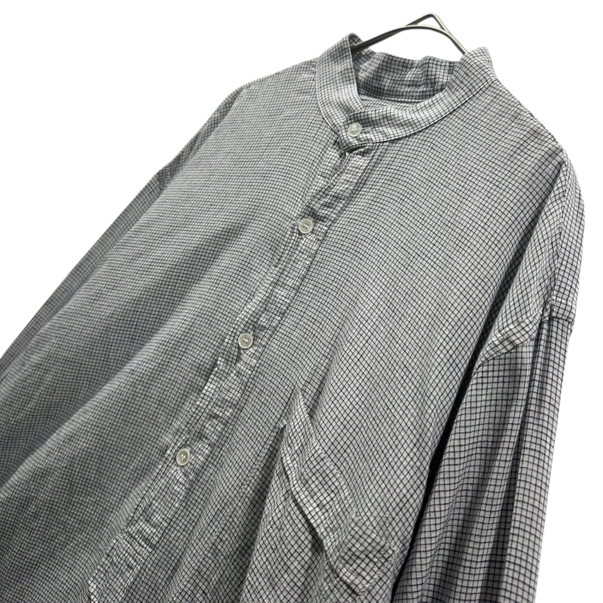 COMOLI(コモリ) 2023SS Khadi Cotton Pullover Shirtコットン プルオーバー シャツ X01-02012 2 チェック