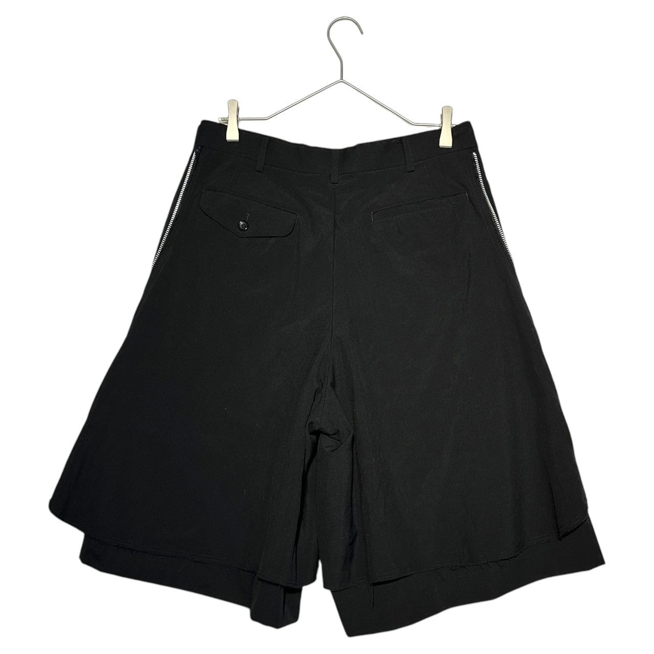 COMME des GARCONS HOMME PLUS(コムデギャルソンオムプリュス) 17SS The King Is Naked Side Zip Sarouel Shorts Half Pants 裸の王様 サイドジップ サルエル ショーツ ハーフ パンツ PS-P027 M ブラック AD2016