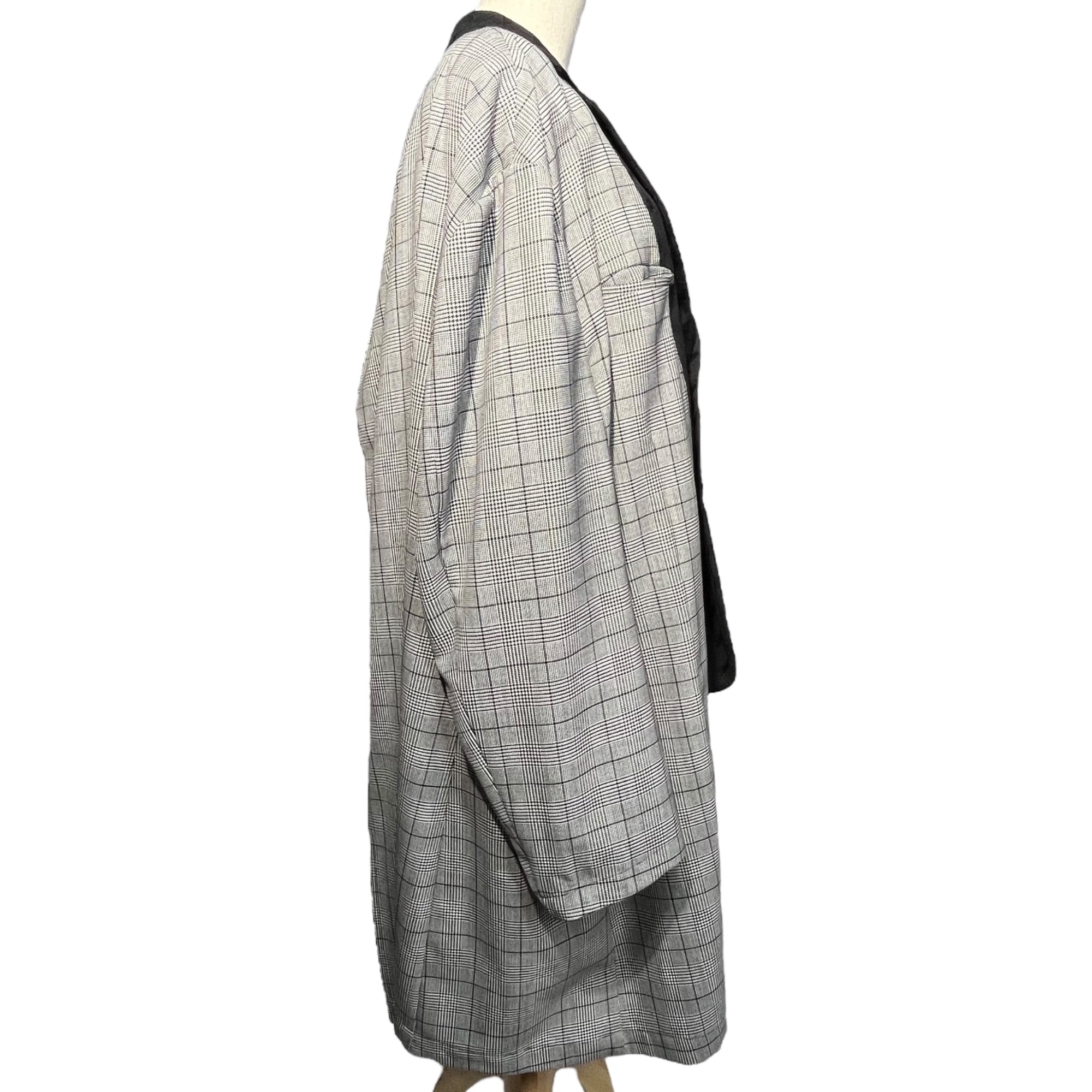 COMME des GARCONS HOMME PLUS(コムデギャルソンオムプリュス) 21AW Layered type check jacket レイヤードタイプ チェック ジャケット PH-J001 M グレー×ブラック AD2021 DARKROOM期