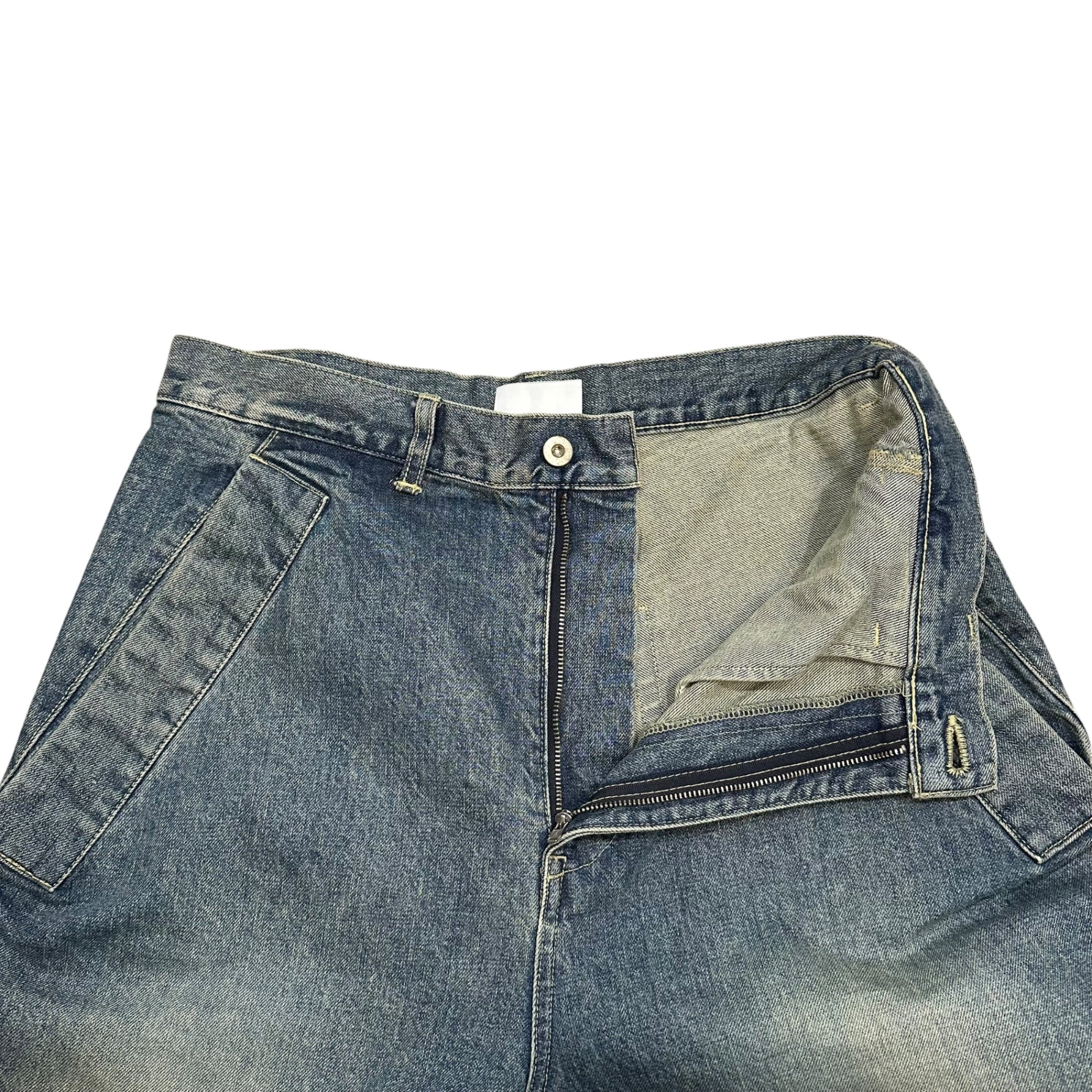 Sise(シセ) Drop Pocket Denim Pants ドロップ ポケット デニム パンツ DE-PT-01 1 ライトインディゴ オーバーサイズ 著名人着用品