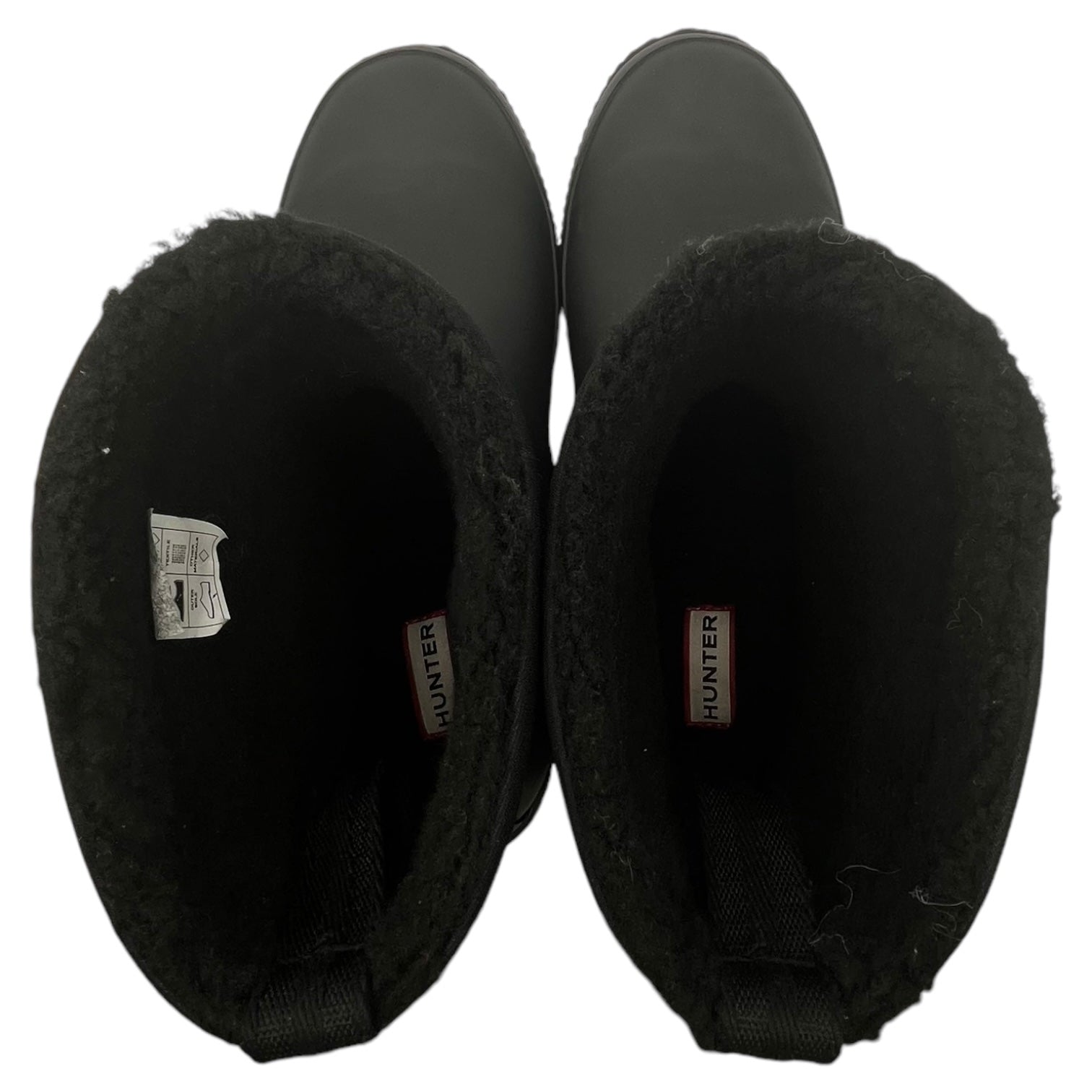 HUNTER(ハンター) Mens Original Insulated Roll Top Sherpa Boots オリジナル インシュレイティド シェルパ ブーツ ショートブーツ MFS9115NRE US10(28cm) ブラック ラバー