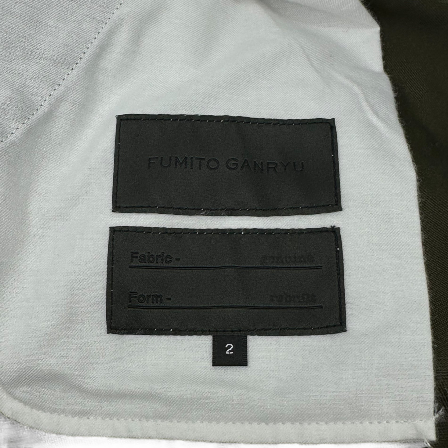 FUMITO GANRYU(フミトガンリュウ) Cotton sarouel chino pants コットン サルエル チノ パンツ チノパン FU0-PA-002 2(M程度) カーキ