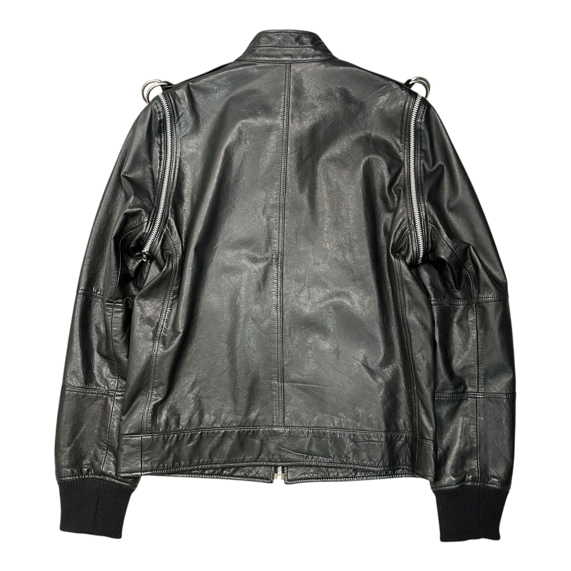 UNDERCOVERISM(アンダーカバイズム) 07AW Reverse Figure-8 Zip Leather Jacket 逆さ 八の字 ジップ レザー ジャケット 7A271-B15 2(S~M程度) ブラック Purple期 2007年秋冬 稀少 アーカイブ