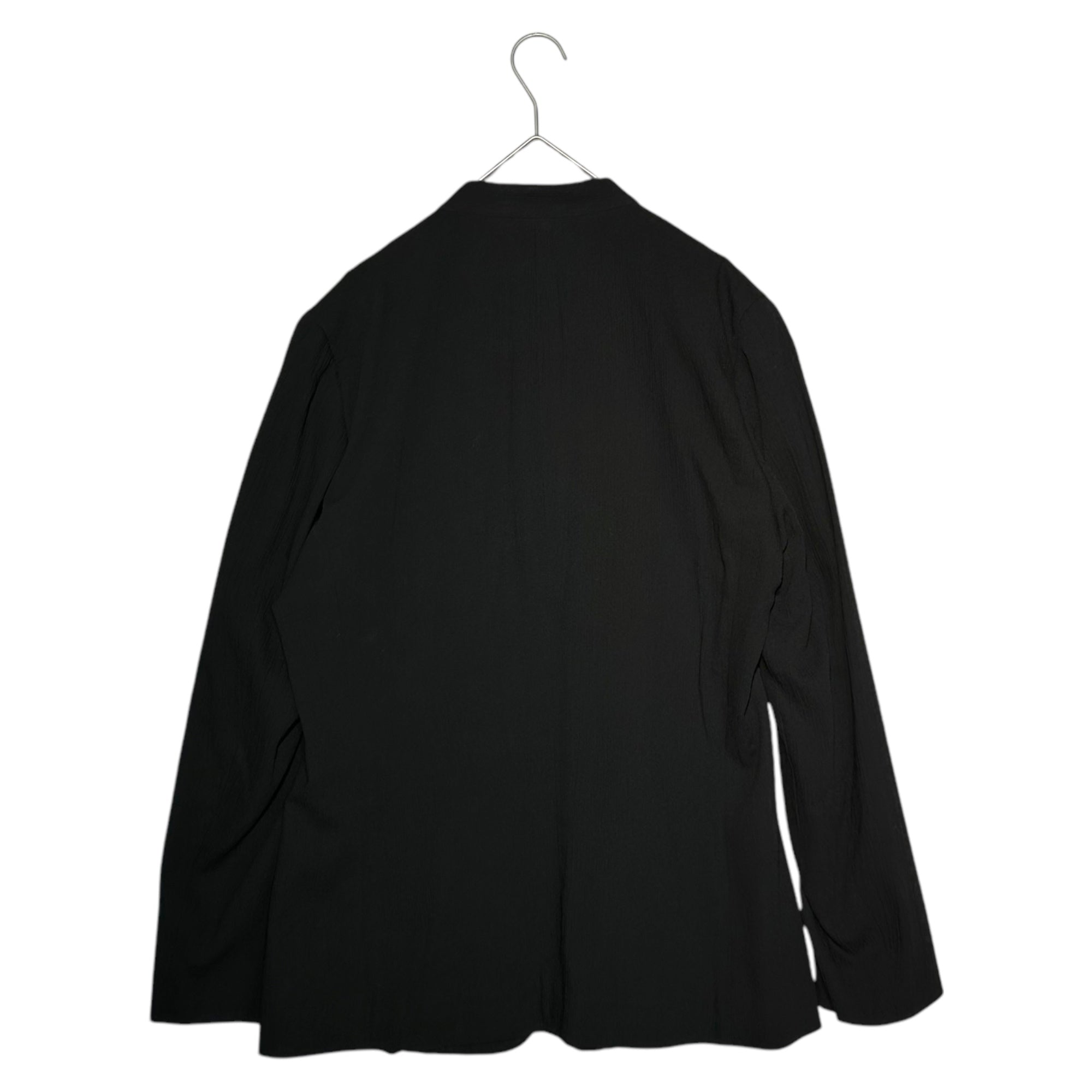 ISSEY MIYAKE MEN(イッセイミヤケメン) Mao collar pleated 5 button jacket マオカラー プリーツ 5ボタン ジャケット ME21FD067 M ブラック