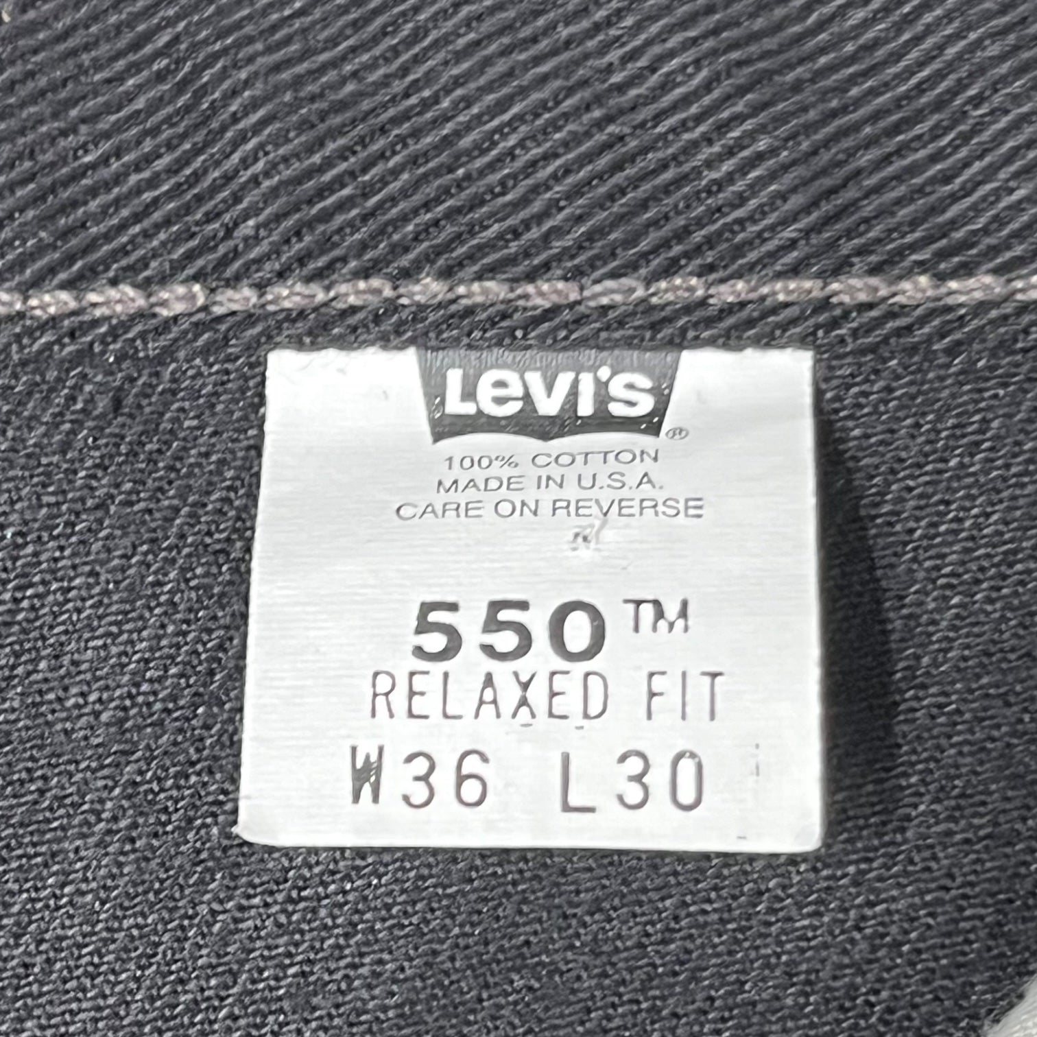 Levi's(リーバイス) 00's 550 USA製 Tapered black denim pants テーパード ブラック デニム パンツ 00550-0260 W36 / L30 ブラック 2000年製造 裏ボタン554