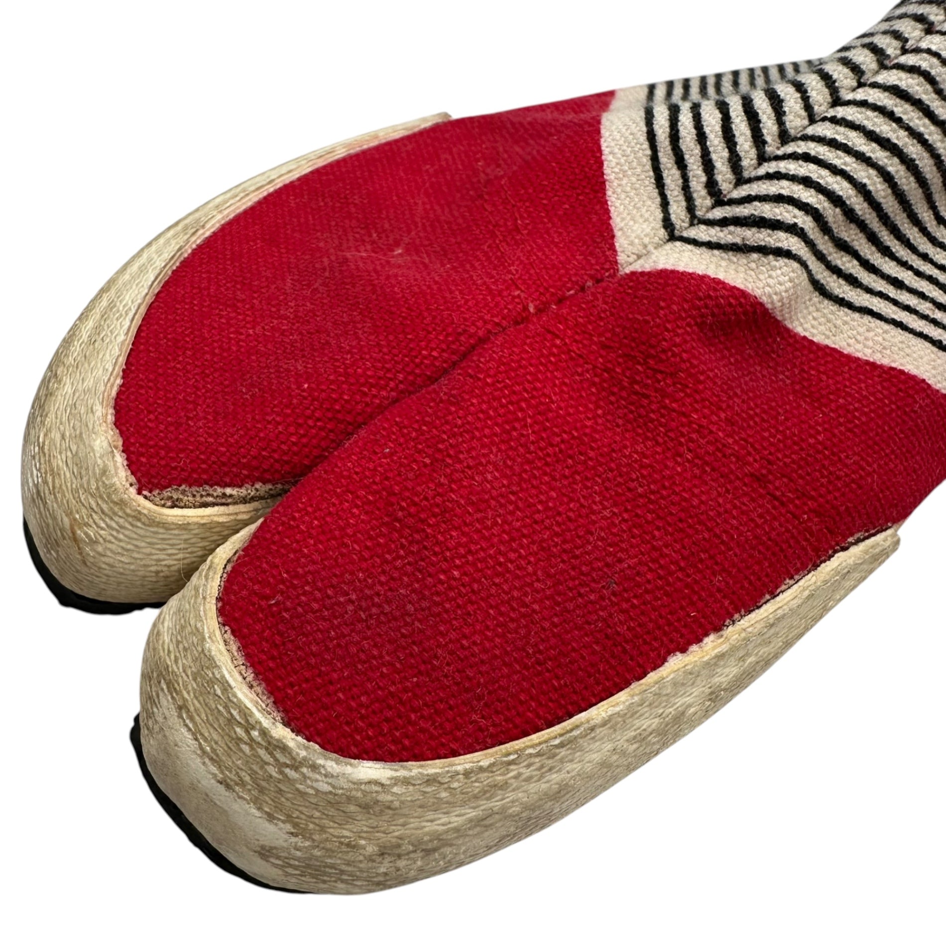 SOU・SOU(ソウソウ) Tabis and sneakers 足袋 スニーカー レッド×アイボリー×ブラック