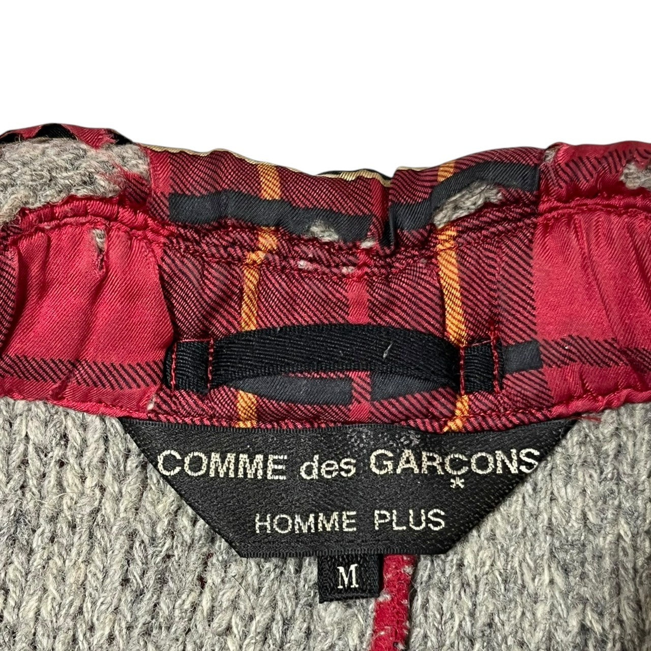 COMME des GARCONS HOMME PLUS(コムデギャルソンオムプリュス) 99AW Souvenir Kitsch scarf zip up blouson スカーフ ジップ アップ ブルゾン PJ-04096M M レッド×ブラック AD1999 アーカイブ ジャケット