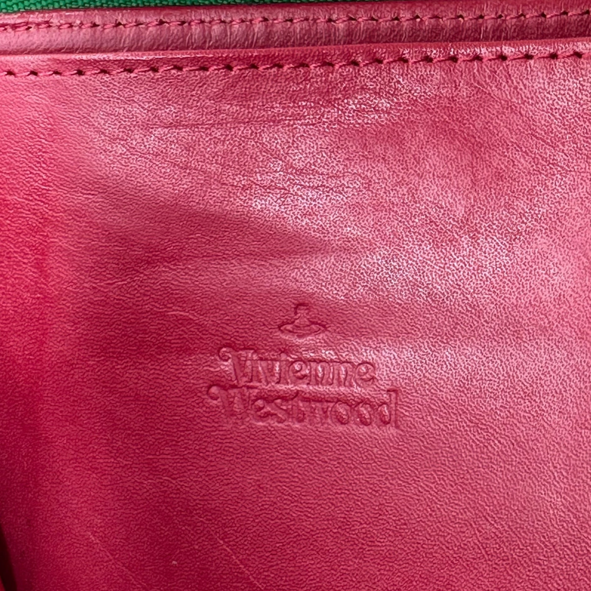 Vivienne Westwood(ヴィヴィアンウエストウッド) 00's Orb Logo Tartan Check Paint Zip Wallet オーブロゴ タータンチェック ペンキ ジップ ウォレット 3X18BL41 グレー×グリーン 財布 折り財布