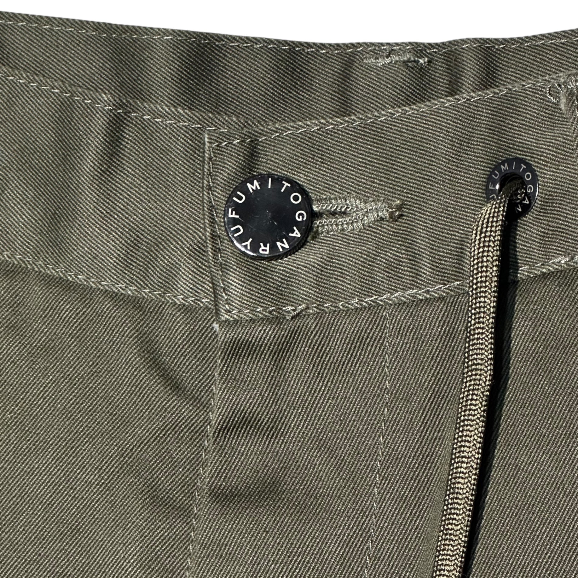 FUMITO GANRYU(フミトガンリュウ) Cotton sarouel chino pants コットン サルエル チノ パンツ チノパン FU0-PA-002 2(M程度) カーキ