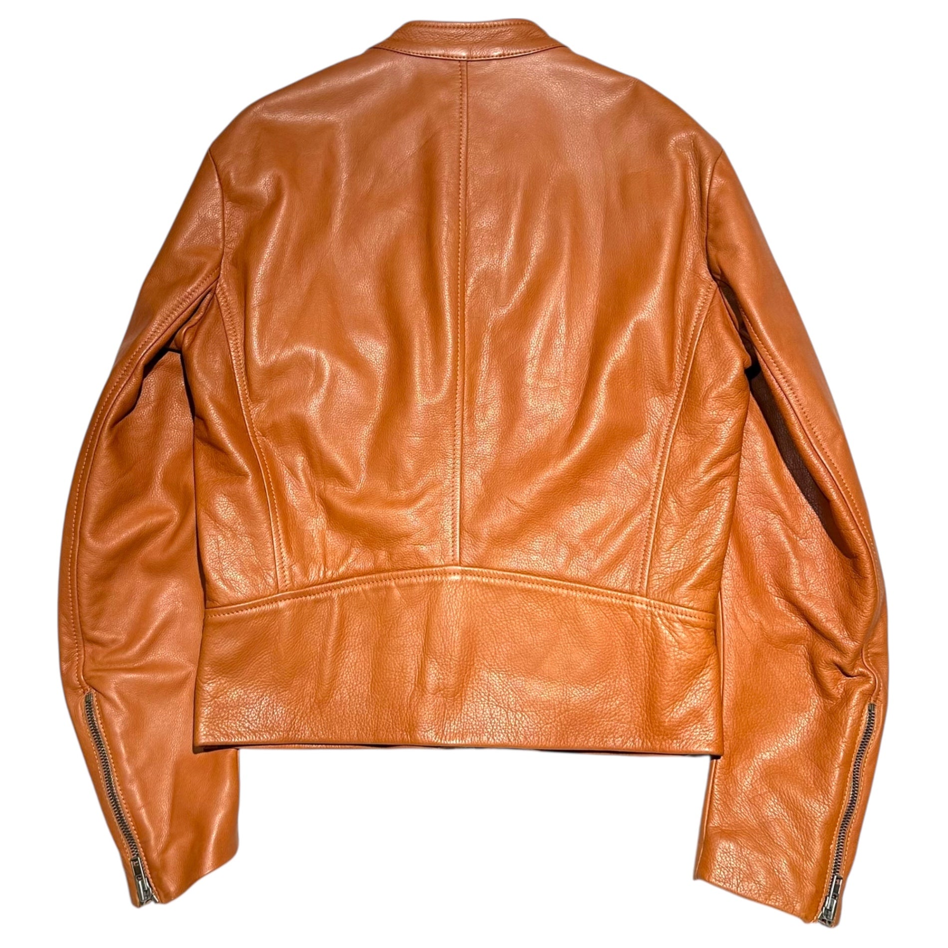 Maison Martin Margiela(メゾン マルタンマルジェラ) 08SS KOKONOE 5ZIP RIDERS JACKET ここのえ 八の字 レザー ライダース ジャケット 28AM006 46(S) キャメルブラウン 本人期 タグ付き