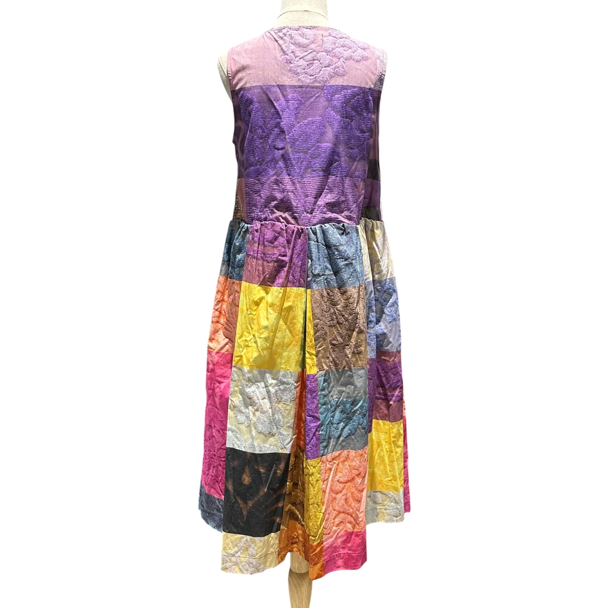 tricot COMME des GARCONS(トリココムデギャルソン) 14AW Sleeveless dress featuring various fabric transfers 異素材 転写 ノースリーブ ワンピース TN-O007 M マルチカラー AD2014
