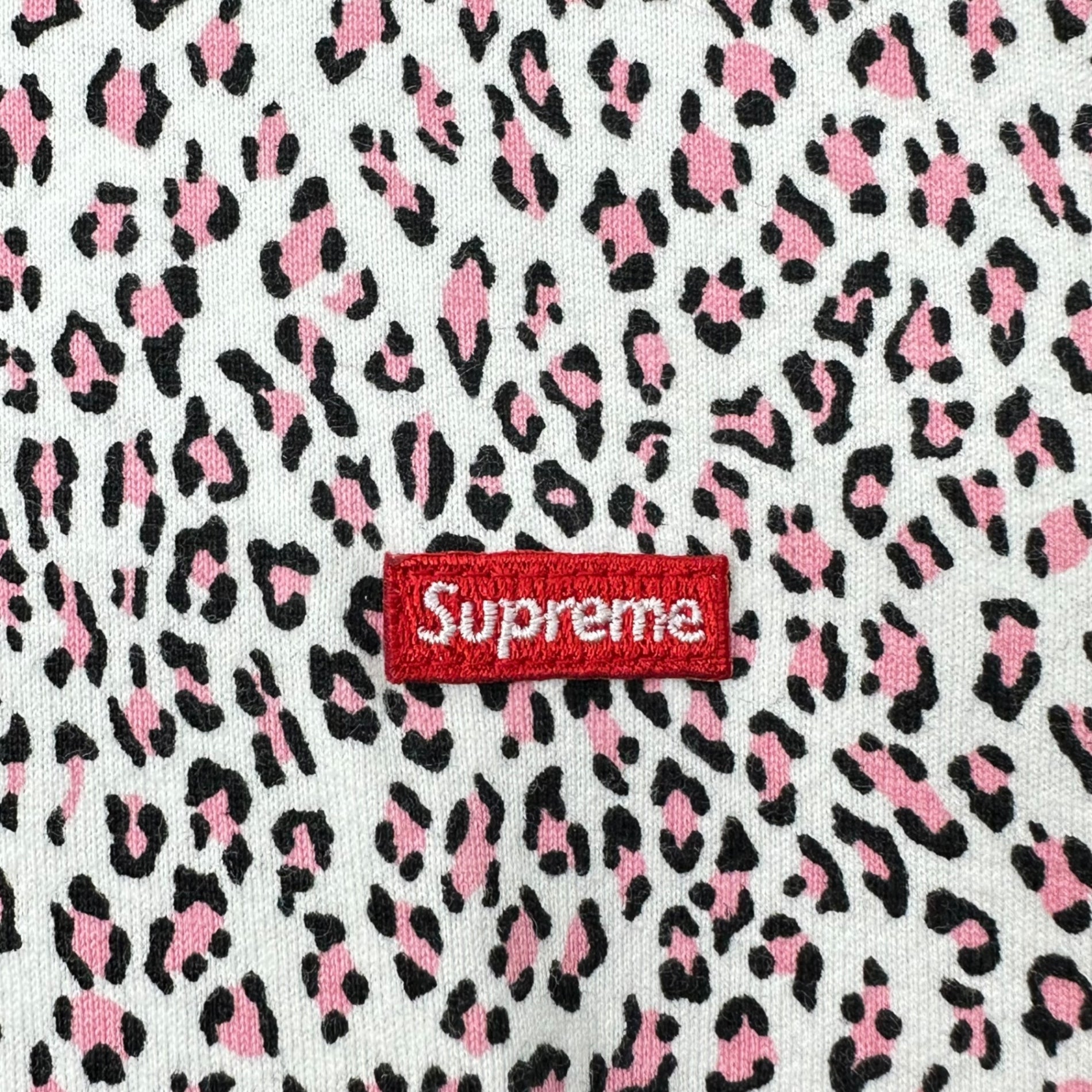 SUPREME(シュプリーム) 22SS Small Box Tee "Pink Leopard" スモール ボックス ロゴ Tシャツ レオパード L ホワイト×ピンク