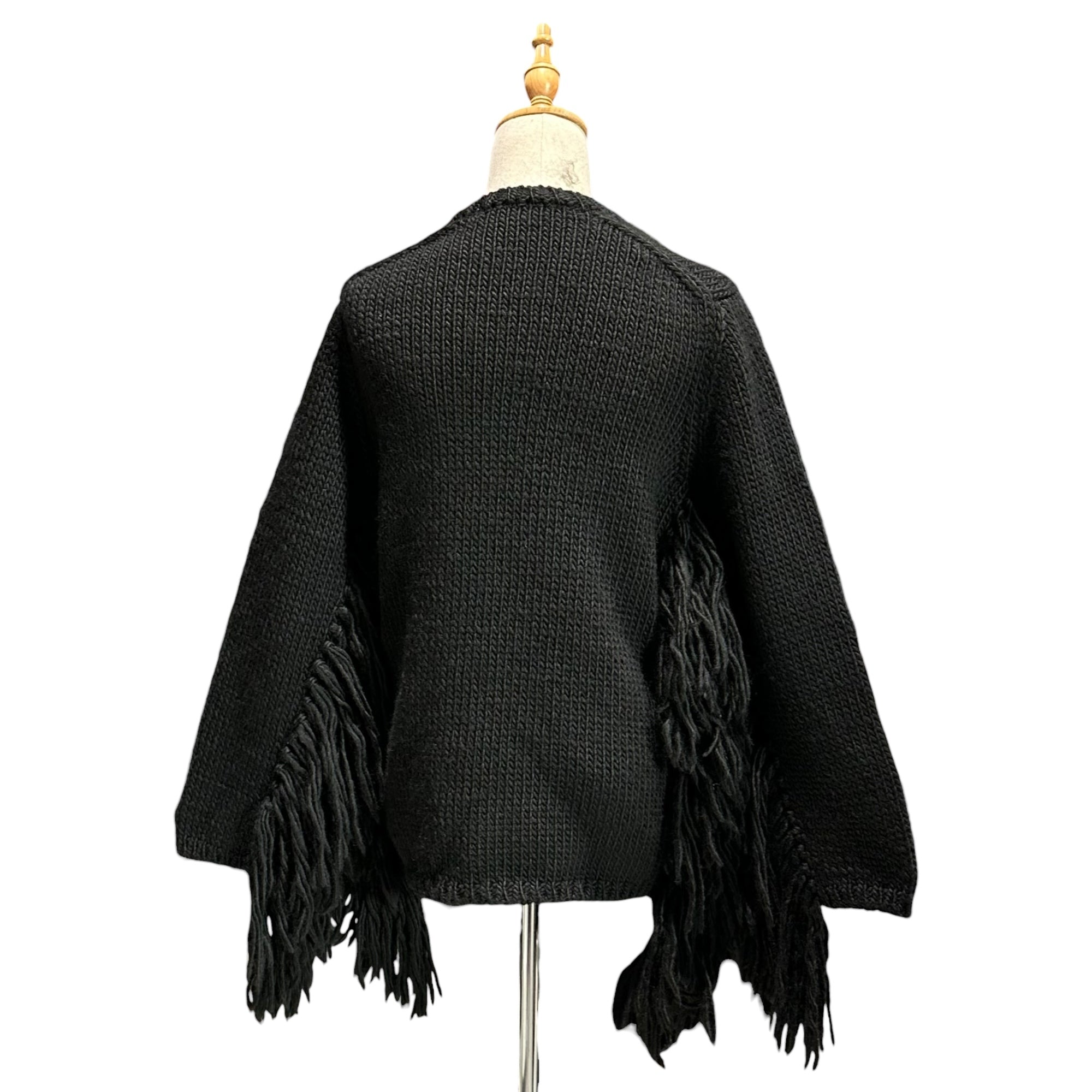 COMME des GARCONS(コムデギャルソン) 25AW Fringed Crewneck Knitwear フリンジ クルーネック ニット GP-N015 XS ブラック AD2025