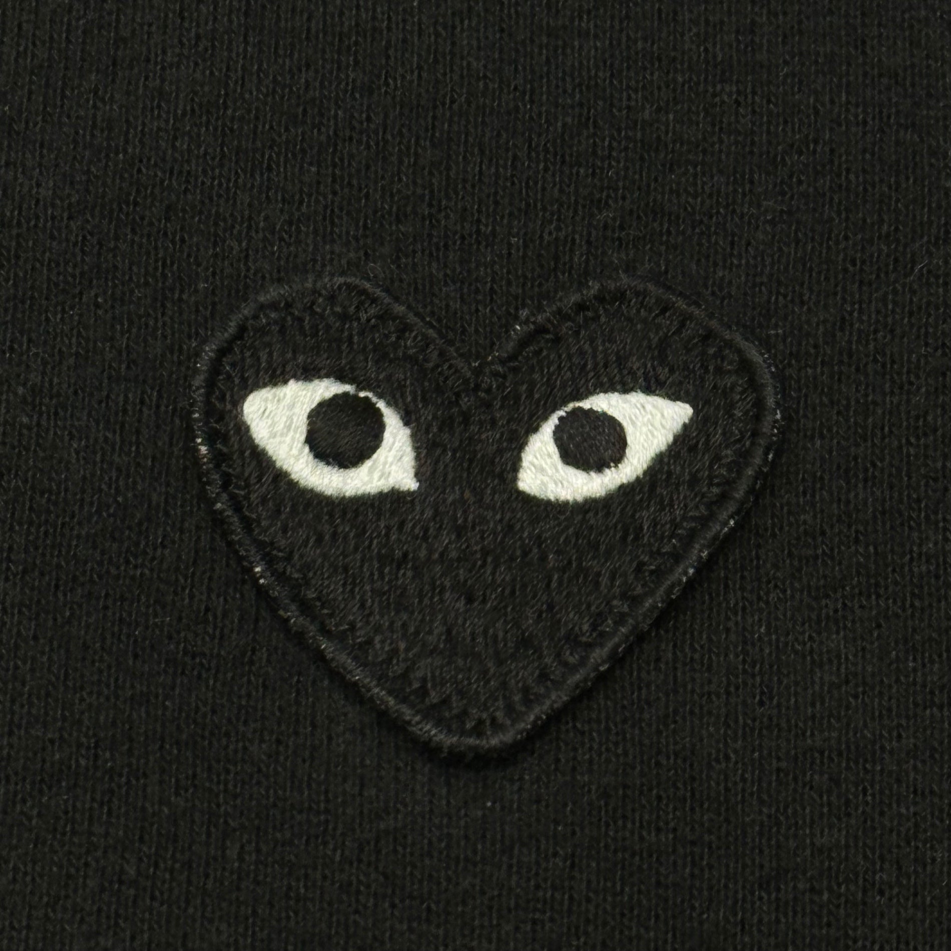 PLAY COMME des GARCONS(プレイコムデギャルソン) 24SS Cotton Zip-Up Hoodie With Black Emblem コットン ジップアップ パーカー ハート ロゴ AX-T343 XL ブラック AD2024/2