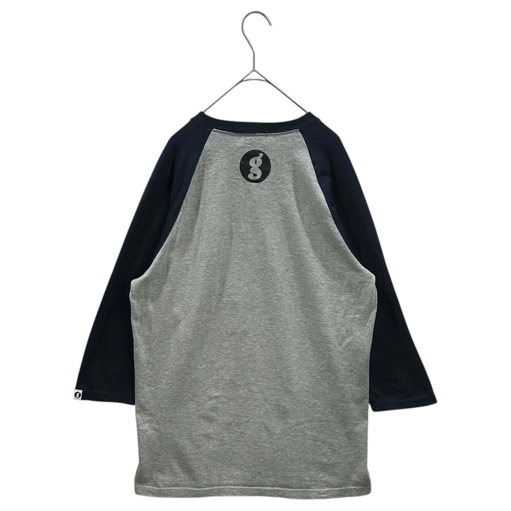 GOODENOUGH(グッドイナフ) Glam G One-Point Logo 7/8 Sleeve Raglan Cut and Sewn グラムG ワンポイント ロゴ 7分袖 ラグラン カットソー 3 ネイビー×グレー
