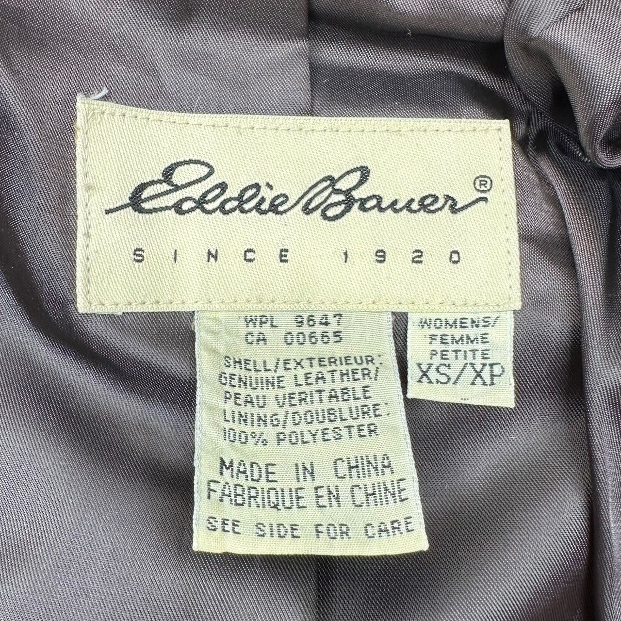 Eddie Bauer(エディーバウアー) 90’s~ Cowhide Leather Jacket カウハイド レザー ジャケット XS ブラウン 90年代~ ヴィンテージ 白タグ