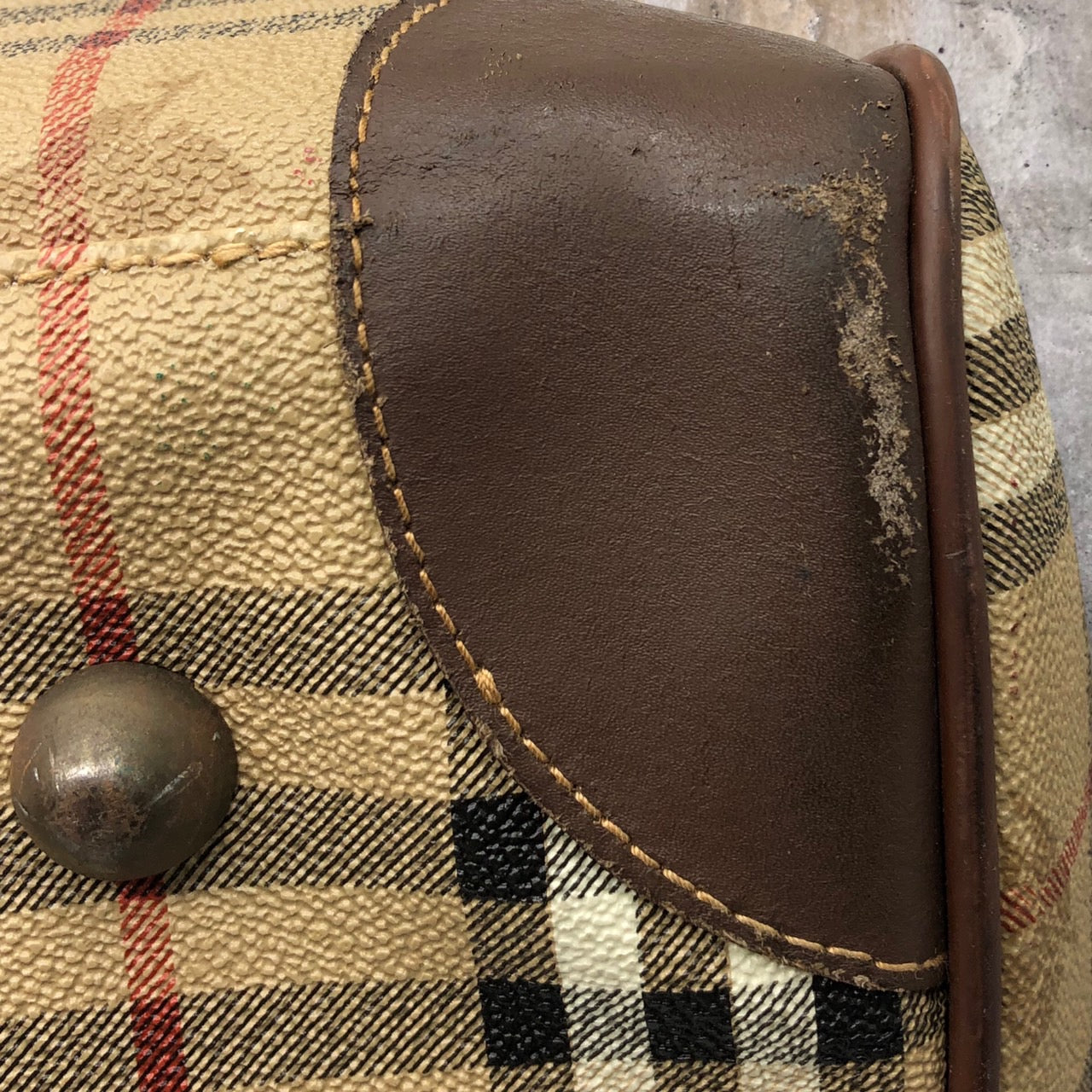 Burberrys(バーバリーズ) ロゴノヴァチェックボストンバッグ/旅行鞄/ショルダーストラップ付 ベージュ×ブラウン