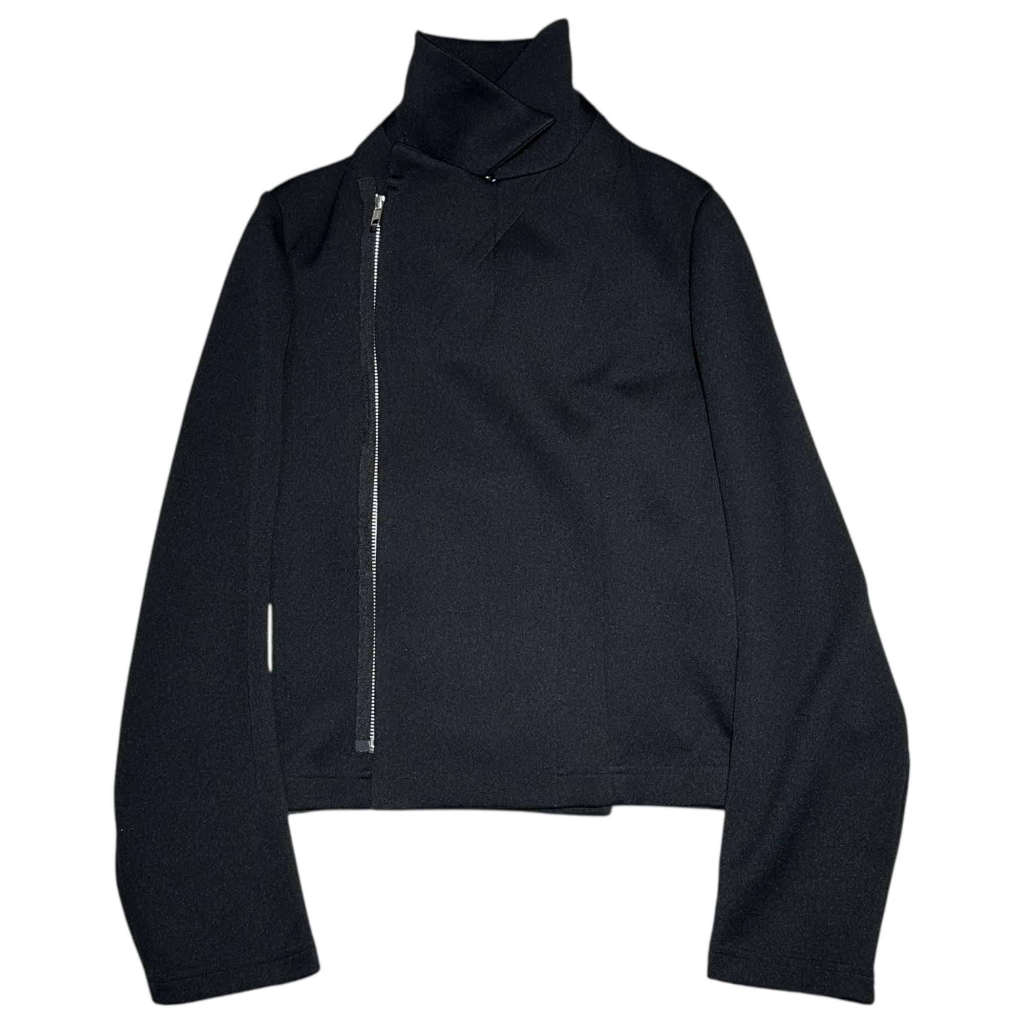 COMME des GARCONS COMME des GARCONS(コムデギャルソンコムデギャルソン) 12SS Back Design Seam Polyester Rider Jacket バック デザイン シーム ポリエステル ライダース ジャケット RI-J026 L ブラック AD2011