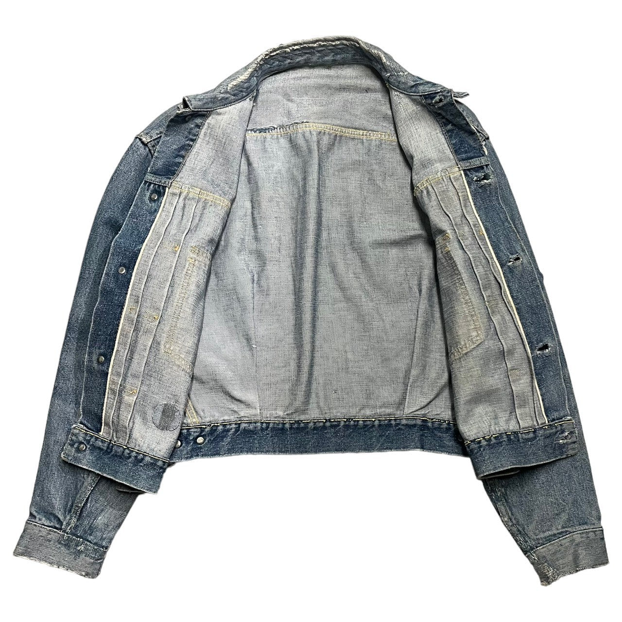 Levi's(リーバイス) 50's ~ 60's 507XX TYPE II trucker jacket 2nd セカンド デニム ジャケット ヴィンテージ 表記無し(L程度) インディゴ 裏ボタン17 50年代~60年代 オリジナル 両面タブ
