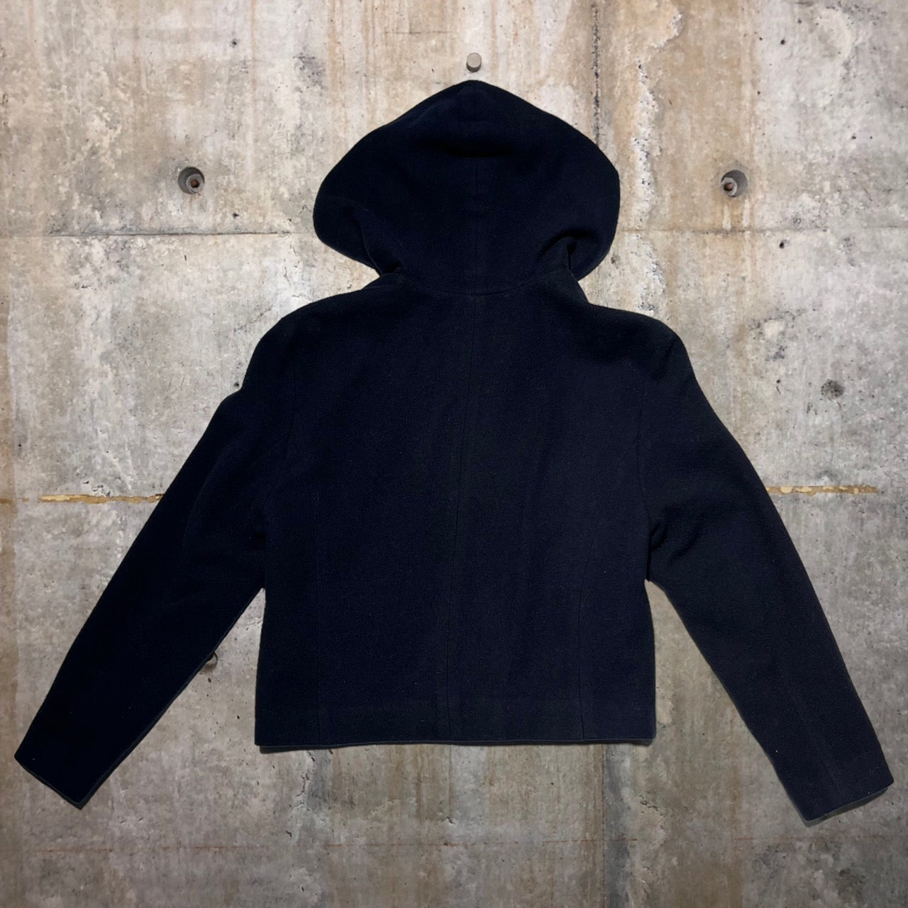 i.s. ISSEY MIYAKE(アイエス イッセイミヤケ) 90's hooded wool half pants set up/フーデットウールハーフパンツセットアップ IS14-FF014 M ネイビー