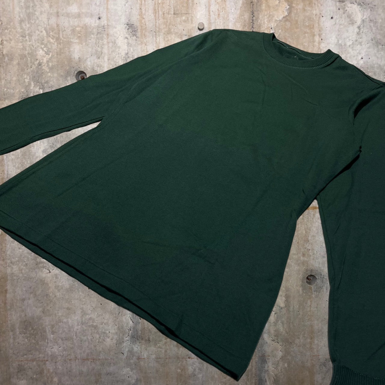 i.s. ISSEY MIYAKE(アイエス イッセイミヤケ) 90's back logo L/S TEE/ロゴ長袖カットソー IS41-JK013 M グリーン