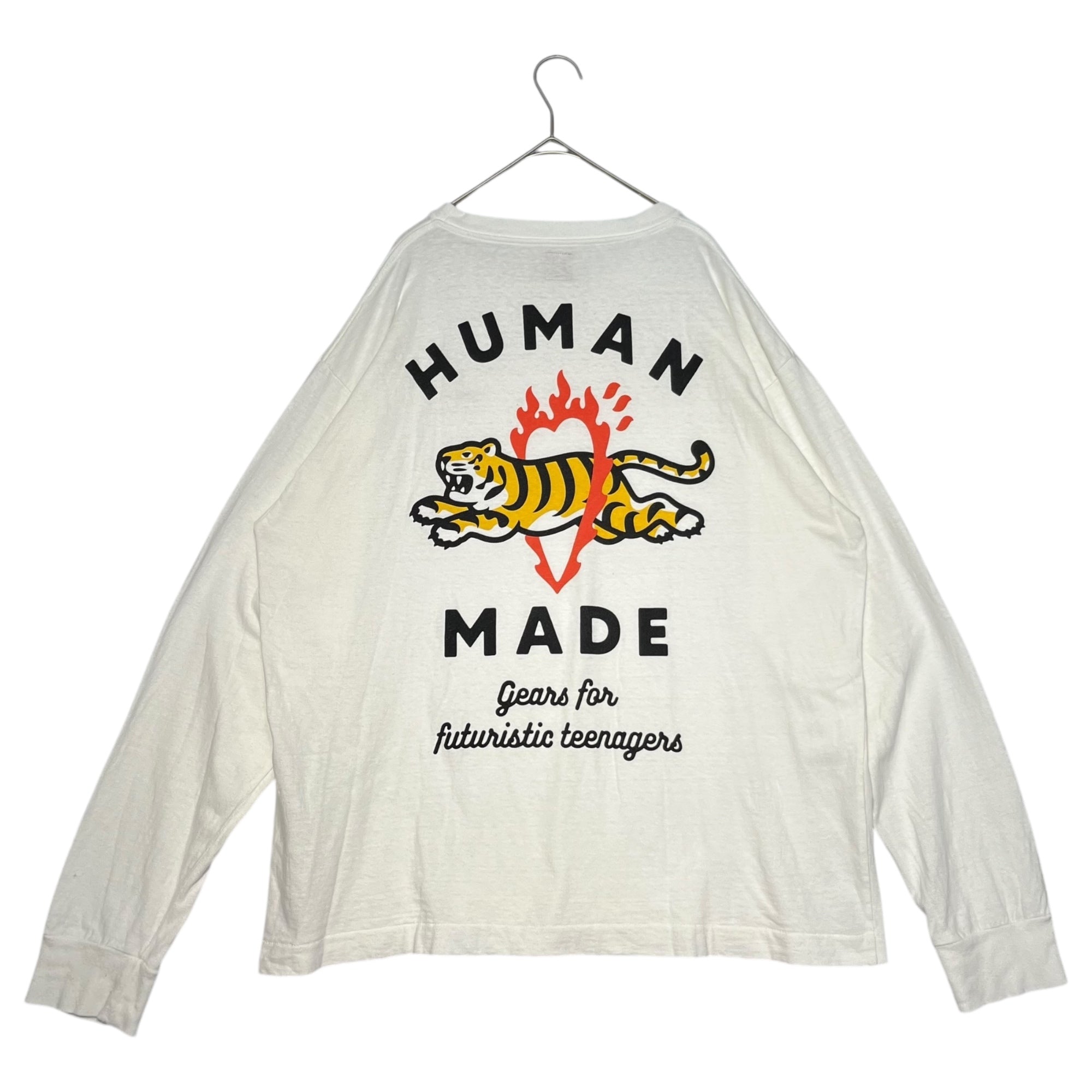 HUMAN MADE(ヒューマンメイド) 23SS GRAPHIC L/S T-SHIRT グラフィック 長袖 Tシャツ XL ホワイト タイガー 虎