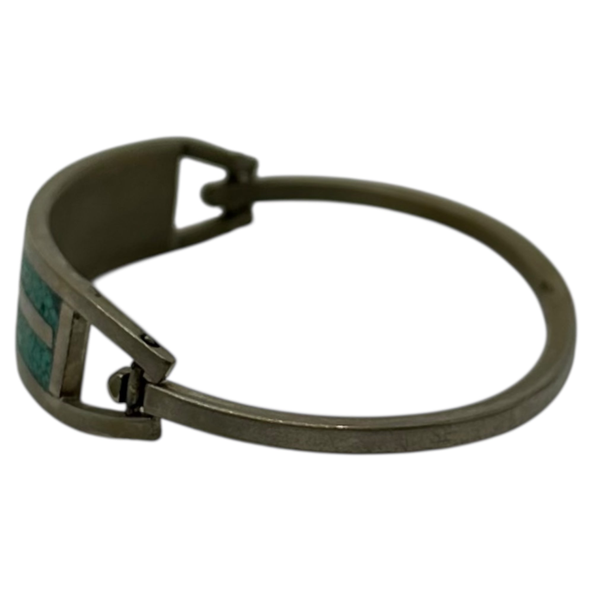 VINTAGE(ヴィンテージ) alpaca mexico turquoise silver bangle アルパカ メキシコ ターコイズ シルバー バングル シルバー×ターコイズ