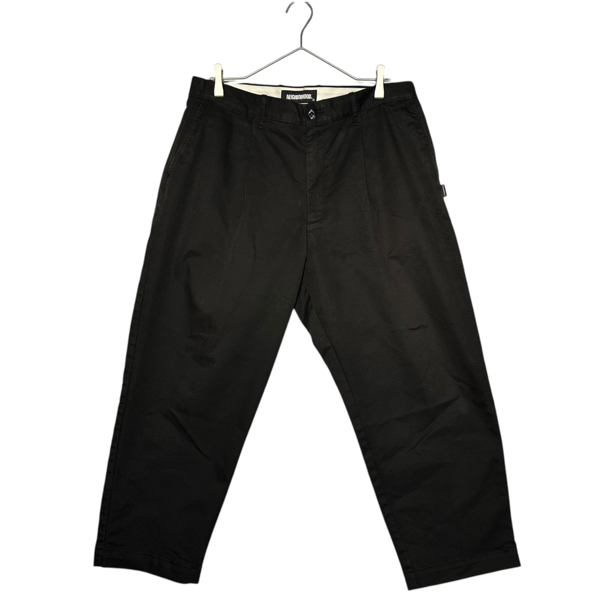 NEIGHBORHOOD(ネイバーフッド) 20AW TUCK CE-PT タック コットン ツイル チノ スラックス パンツ 202AQNH-PTM03 L ブラック