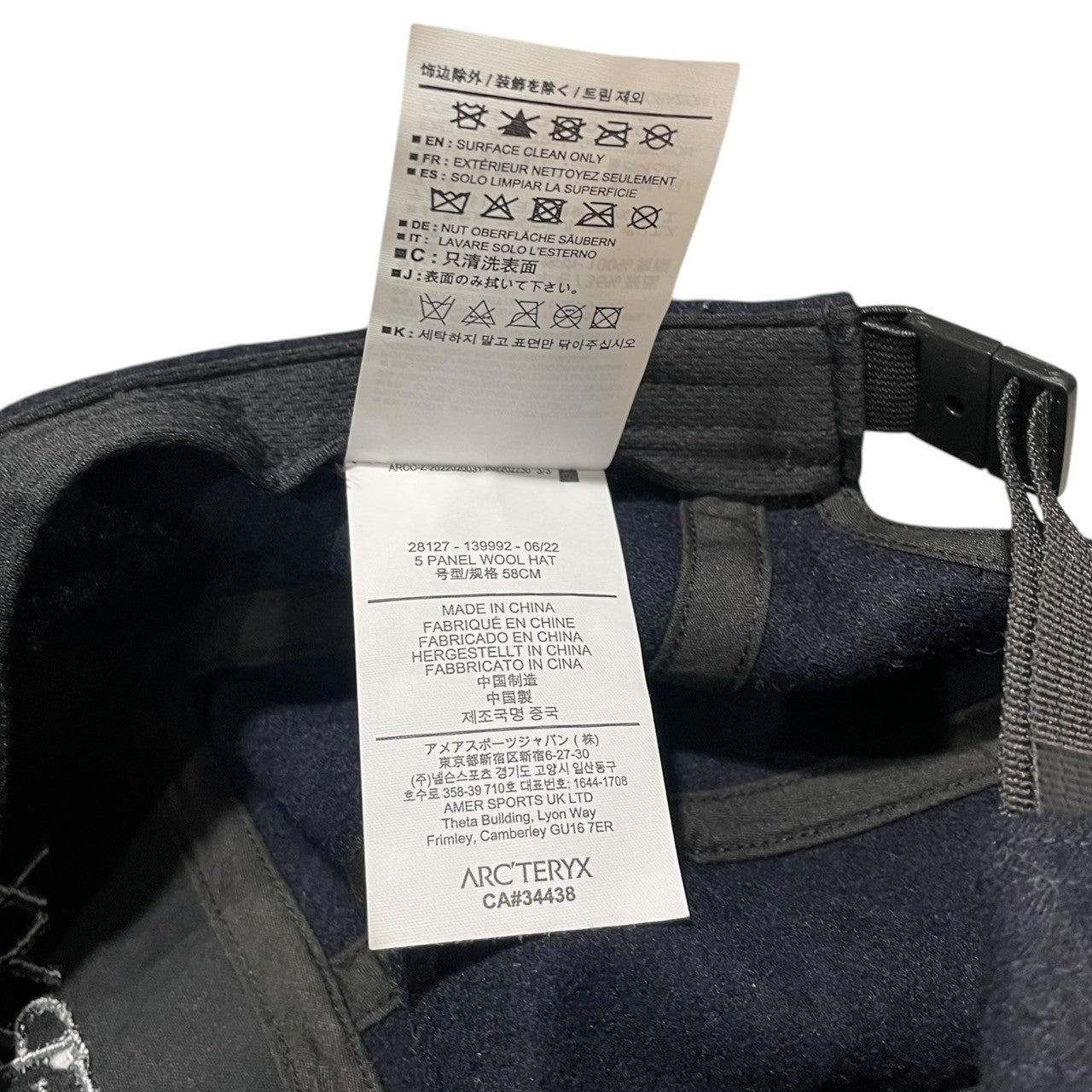 ARC'TERYX(アークテリクス) 5PANEL WOOL HAT CAP 5パネル ウール ハット キャップ 28127-139992 FREE ネイビー