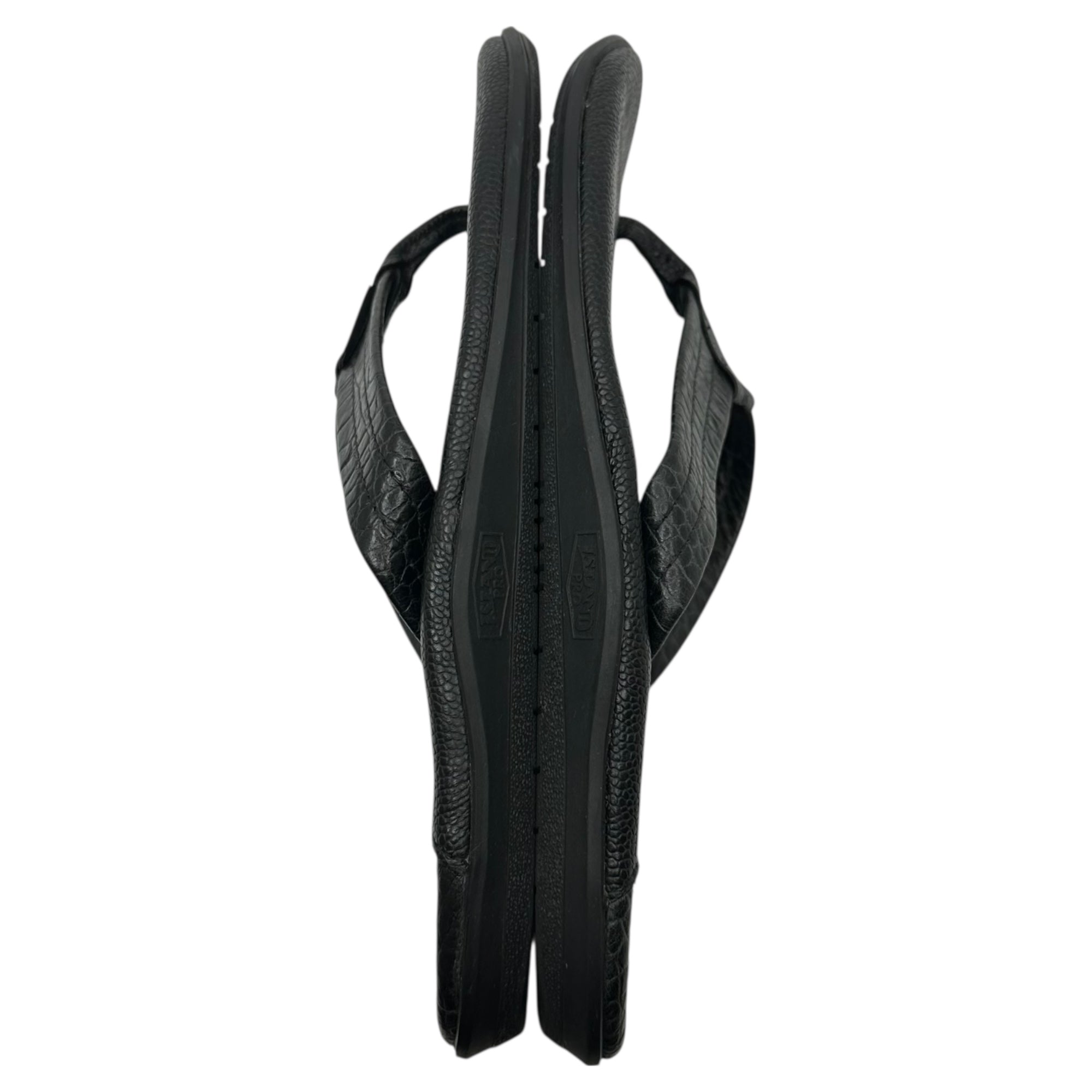 NEIGHBORHOOD×ISLAND SLIPPER(ネイバーフッド×アイランドスリッパ) 23SS NH X ISLAND SLIPPER.LEATHER SANDAL レザー サンダル 231GSISN-FW01 27cm ブラック コラボ