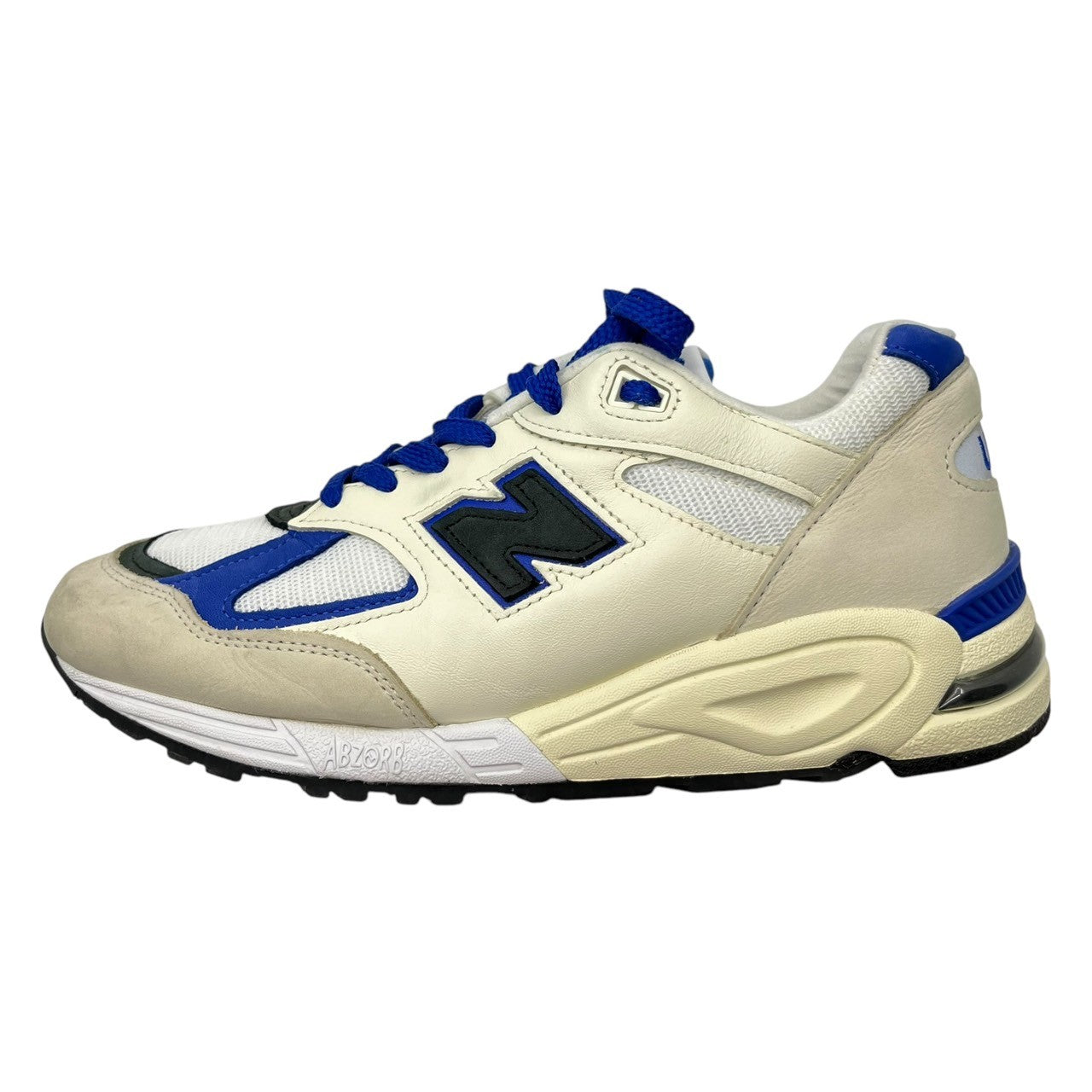 NEW BALANCE(ニューバランス) USA made M990WB2 EDDY SANTIS Sneakers ローカット スニーカー M990WB2 27cm ホワイト×ブルー レザー 箱付