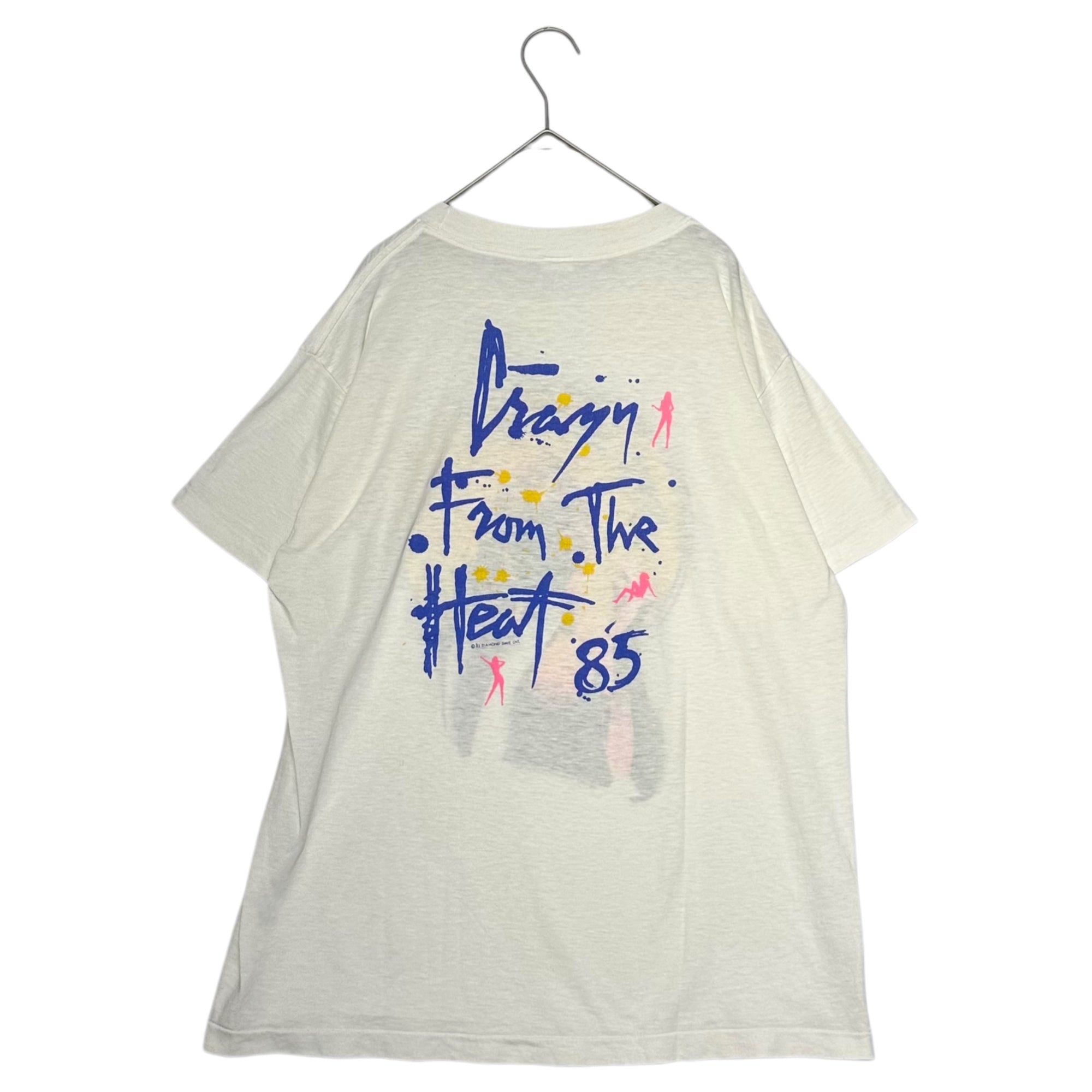 VINTAGE(ヴィンテージ) © 1985 ”David Lee Roth” Crazy From The Heat Tee デイヴィッドリーロス クレイジーフロムザヒート Tシャツ XL ホワイト 80's 80年代 バンド