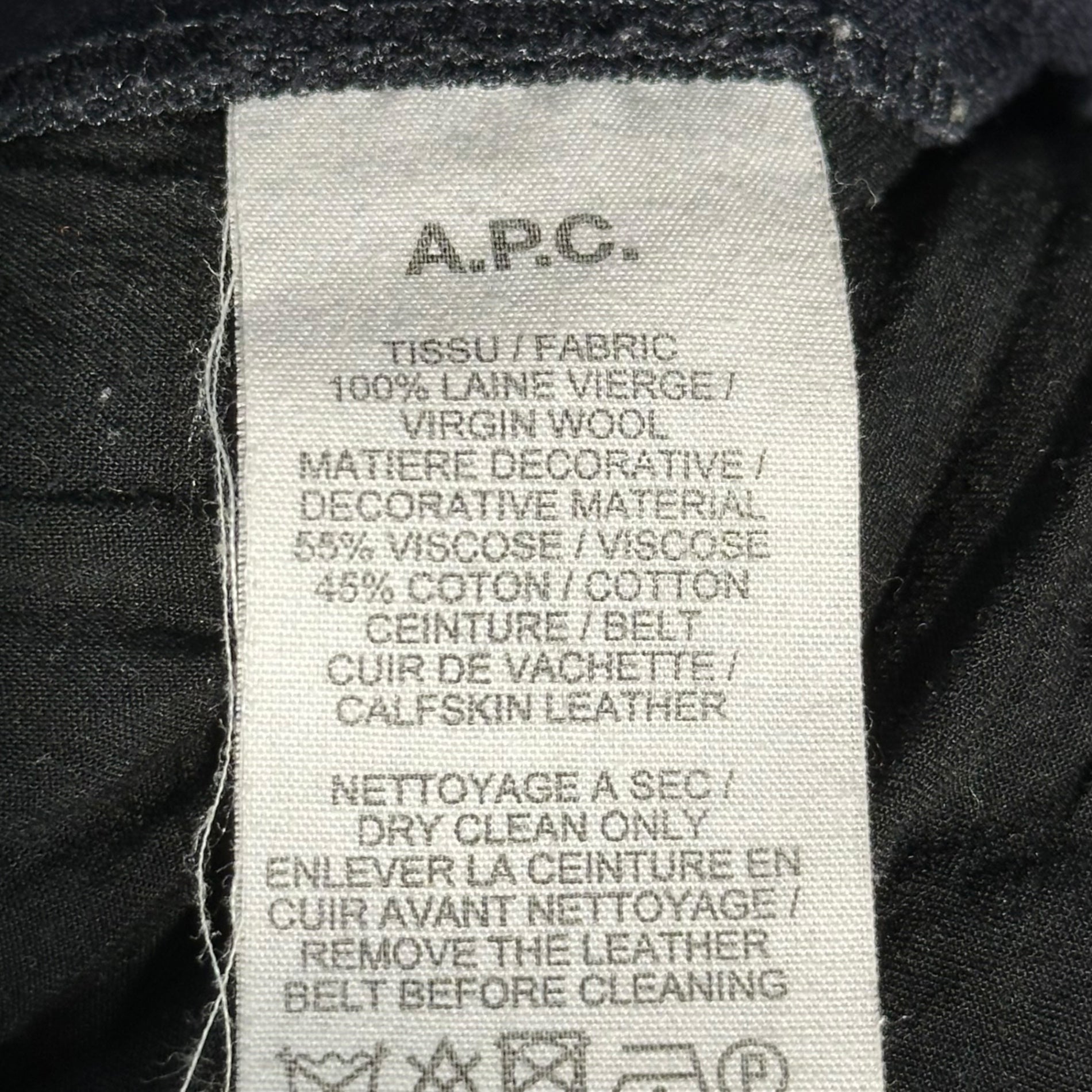 A.P.C. SUZANNE KOLLER(アーペーセー × スザンヌ・コラー) Center Piping Wool Dress センターパイピング ウール ワンピース 40(L) ネイビー