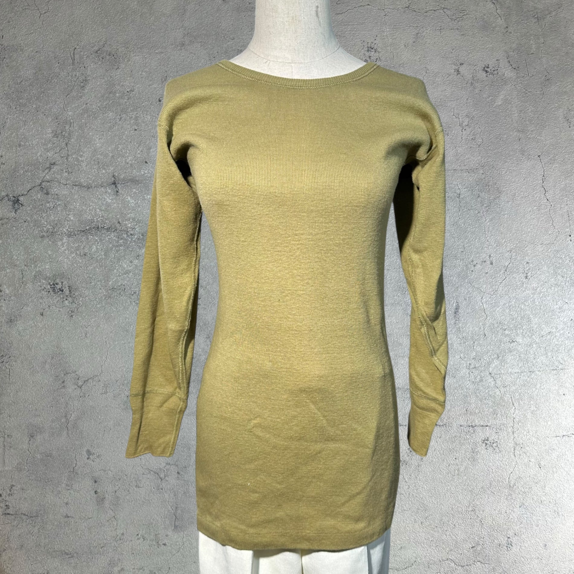 vintage(ヴィンテージ) 50's US ARMY wool thermal shirt 50年代 アメリカ軍 ウール サーマルシャツ カーキ