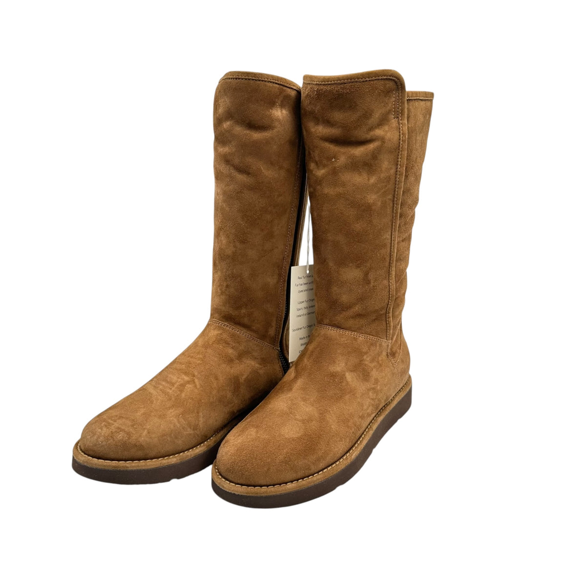 UGG(アグ) ABREE アブリー サイドジップ ロング ムートン ブーツ 1009256 24cm ブラウン