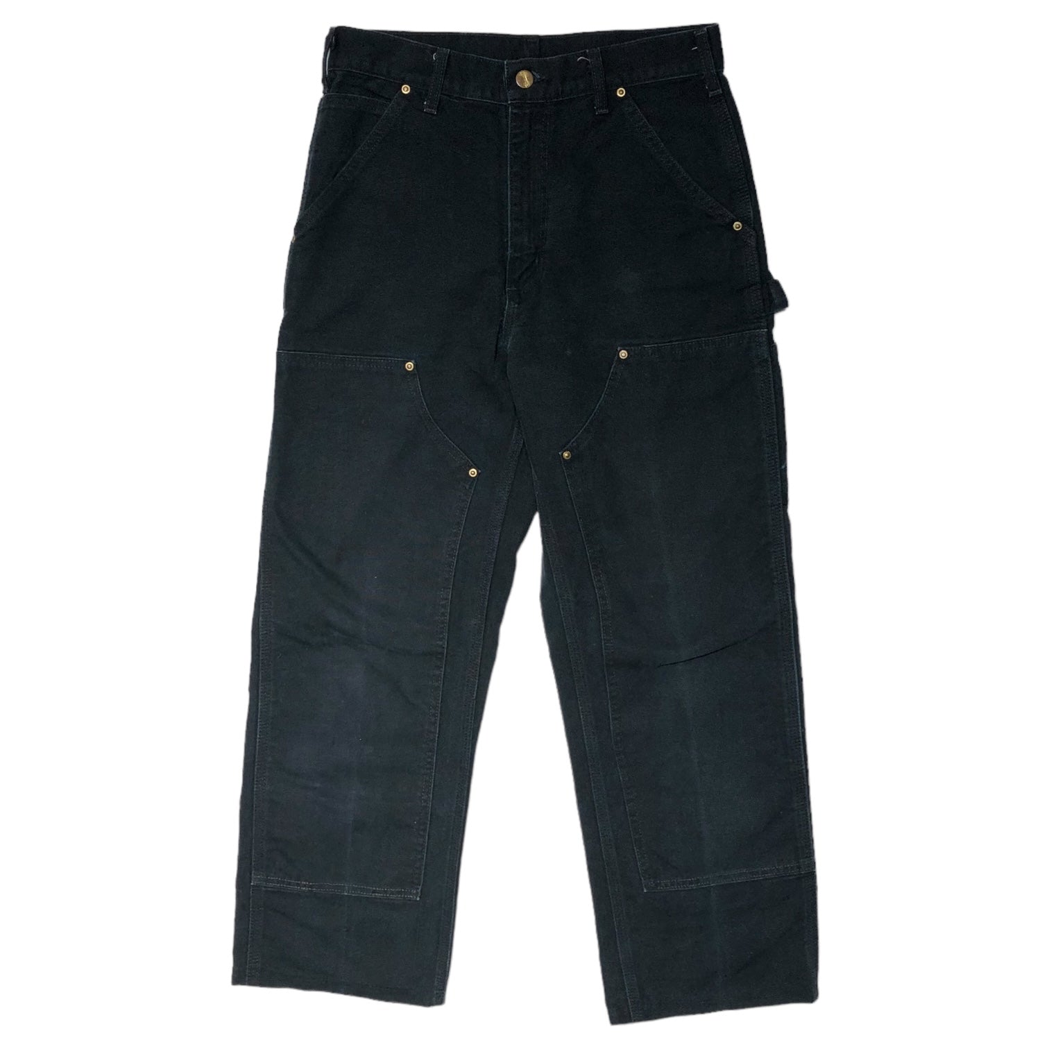 carhartt(カーハート) double knee painter pants ダブルニー ペインター パンツ USA製 29×34 ブラック ダック地 ワーク