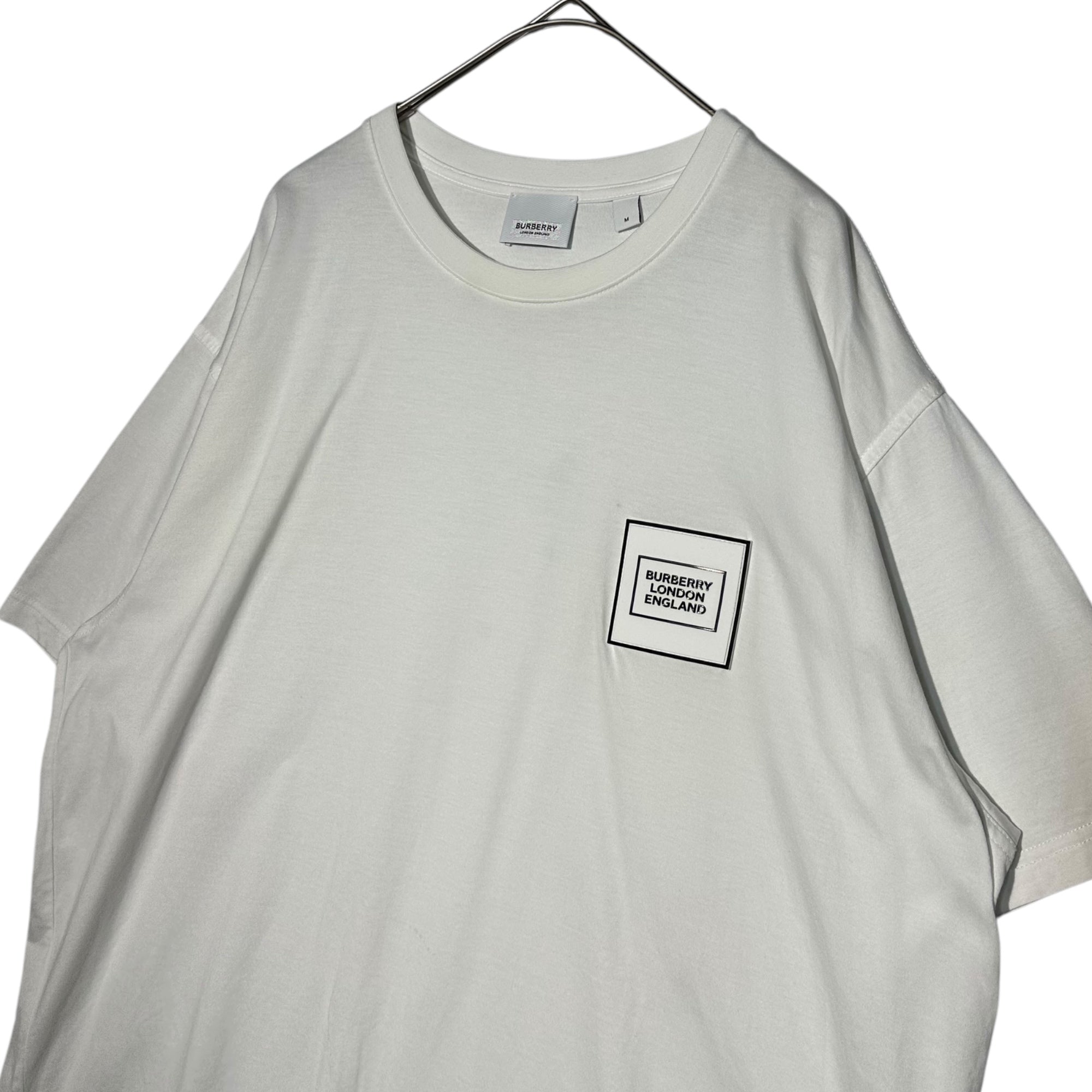 BURBERRY(バーバリー) Rubber Patch Logo Crew Neck Tee ラバー ワッペン ロゴ クルーネック 半袖 Tシャツ 8028945 M ホワイト